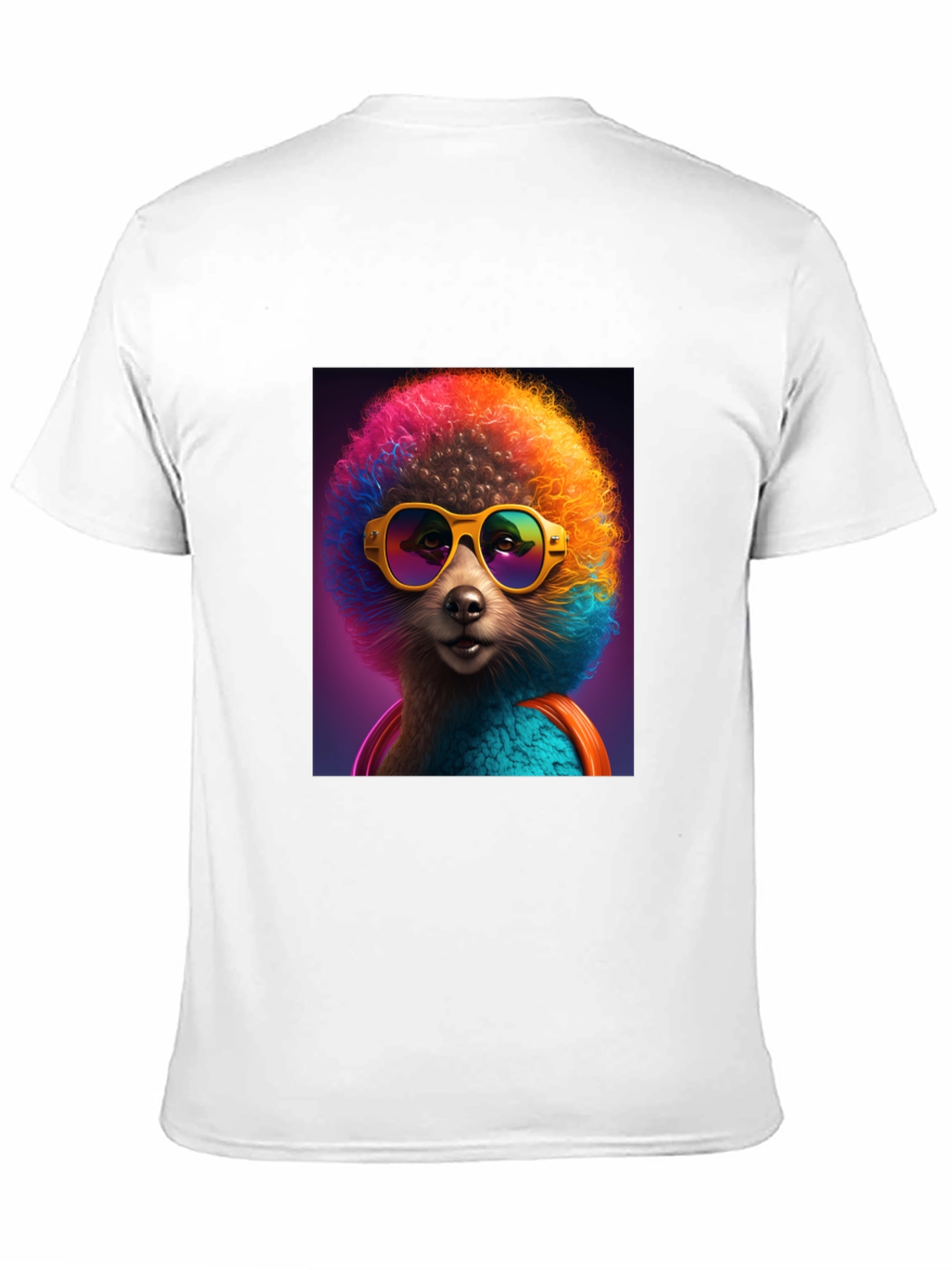Funky Poodle Graphic Tee - Black Cotton T-Shirt
