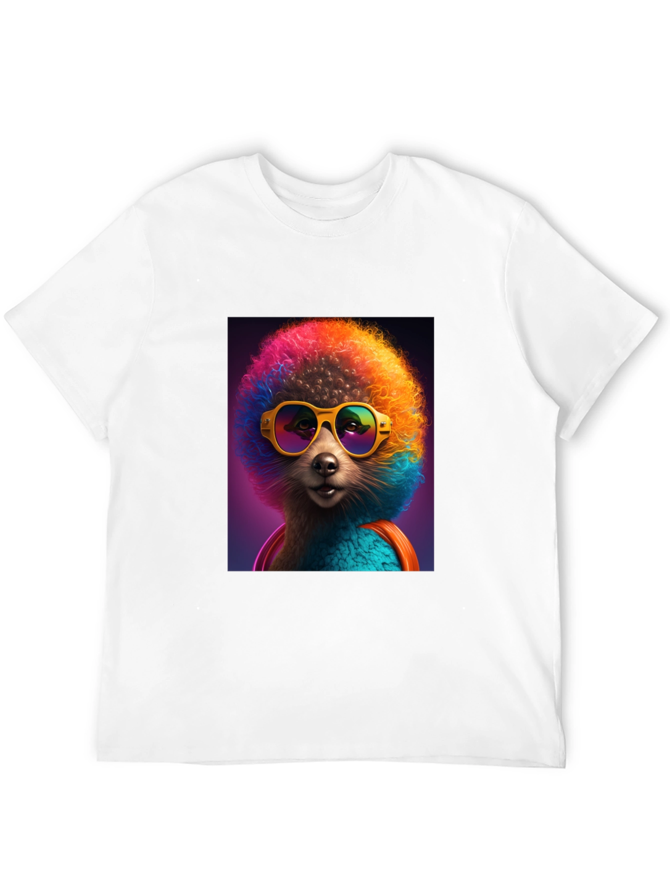 Funky Poodle Graphic Tee - Black Cotton T-Shirt