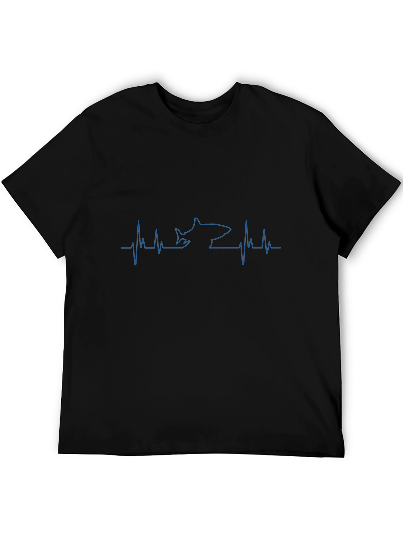 Shark Heartbeat T-Shirt - Black