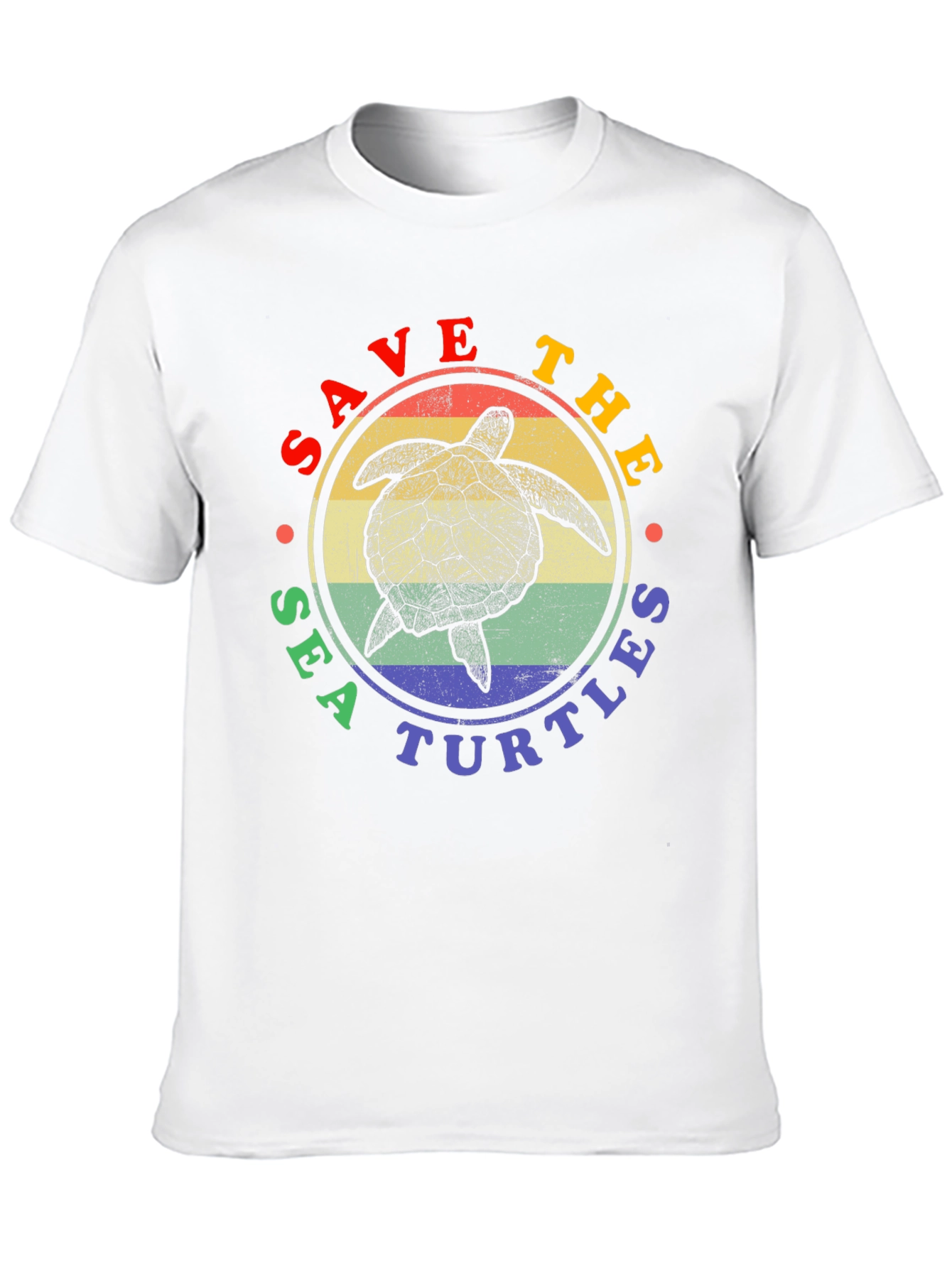 Save the Sea Turtles Graphic Tee - Black