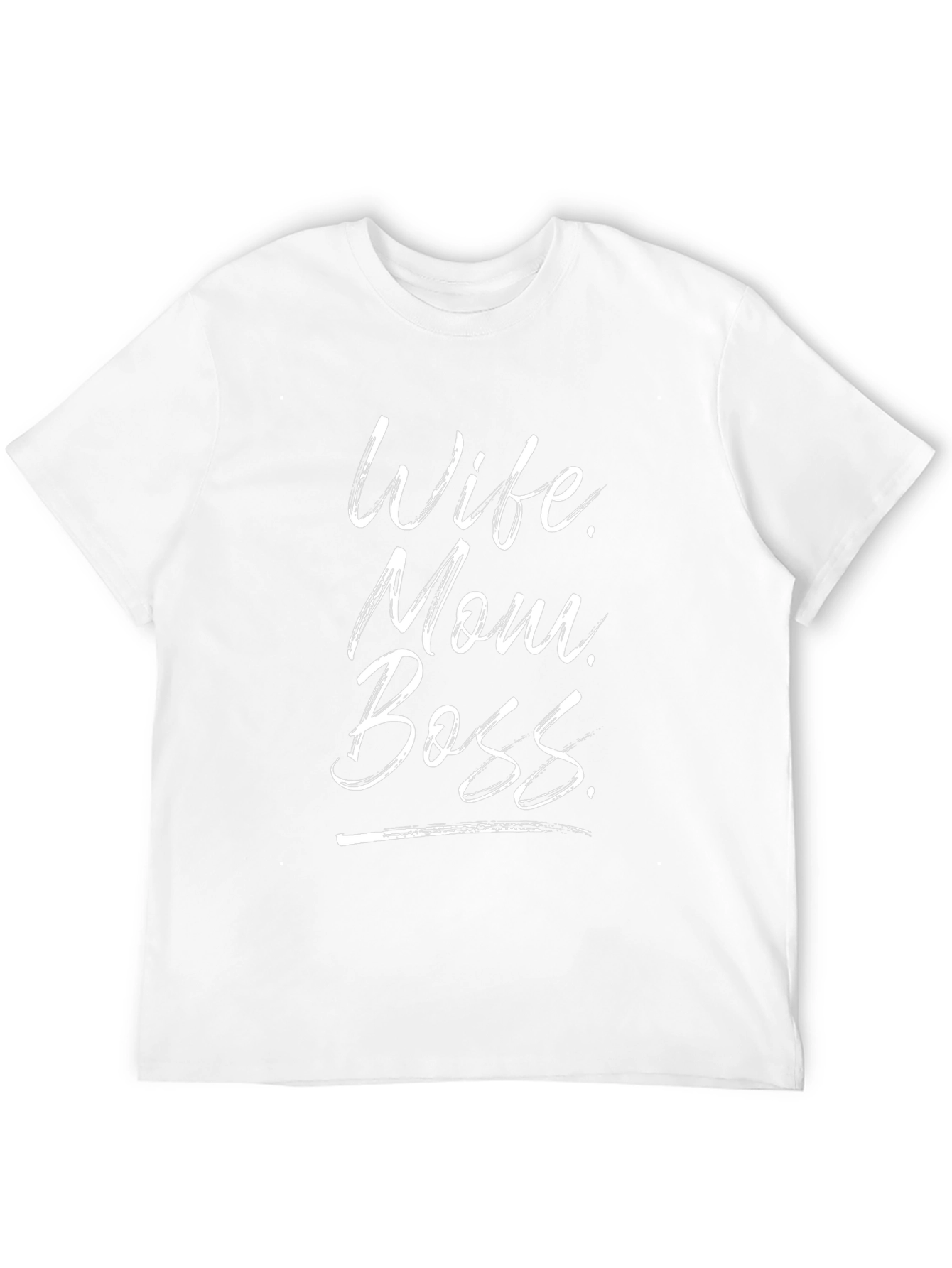 Wife Mom Boss Graphic T-Shirt - Black Casual Tee
