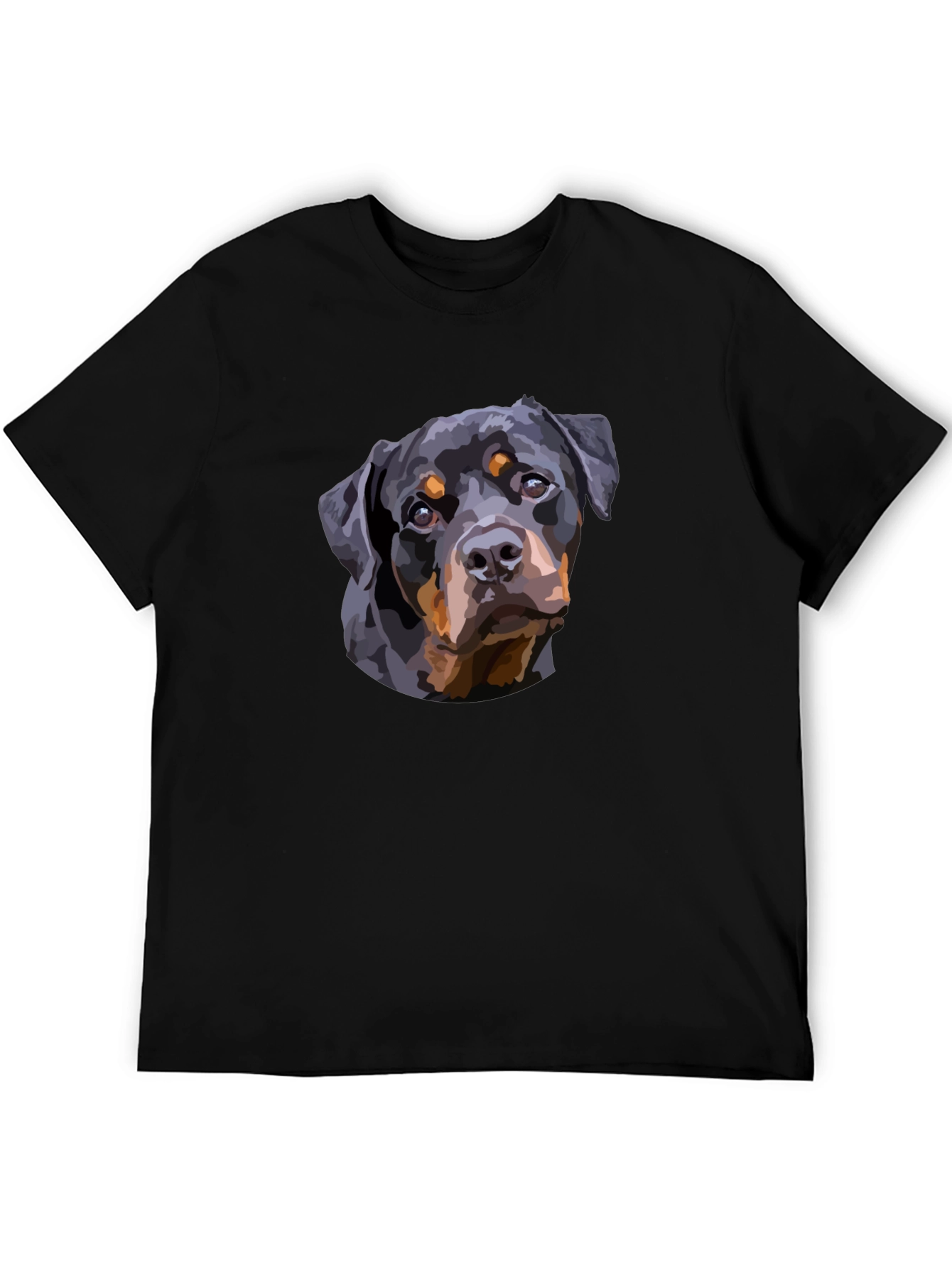 Rottweiler Graphic Tee - Black Casual T-Shirt