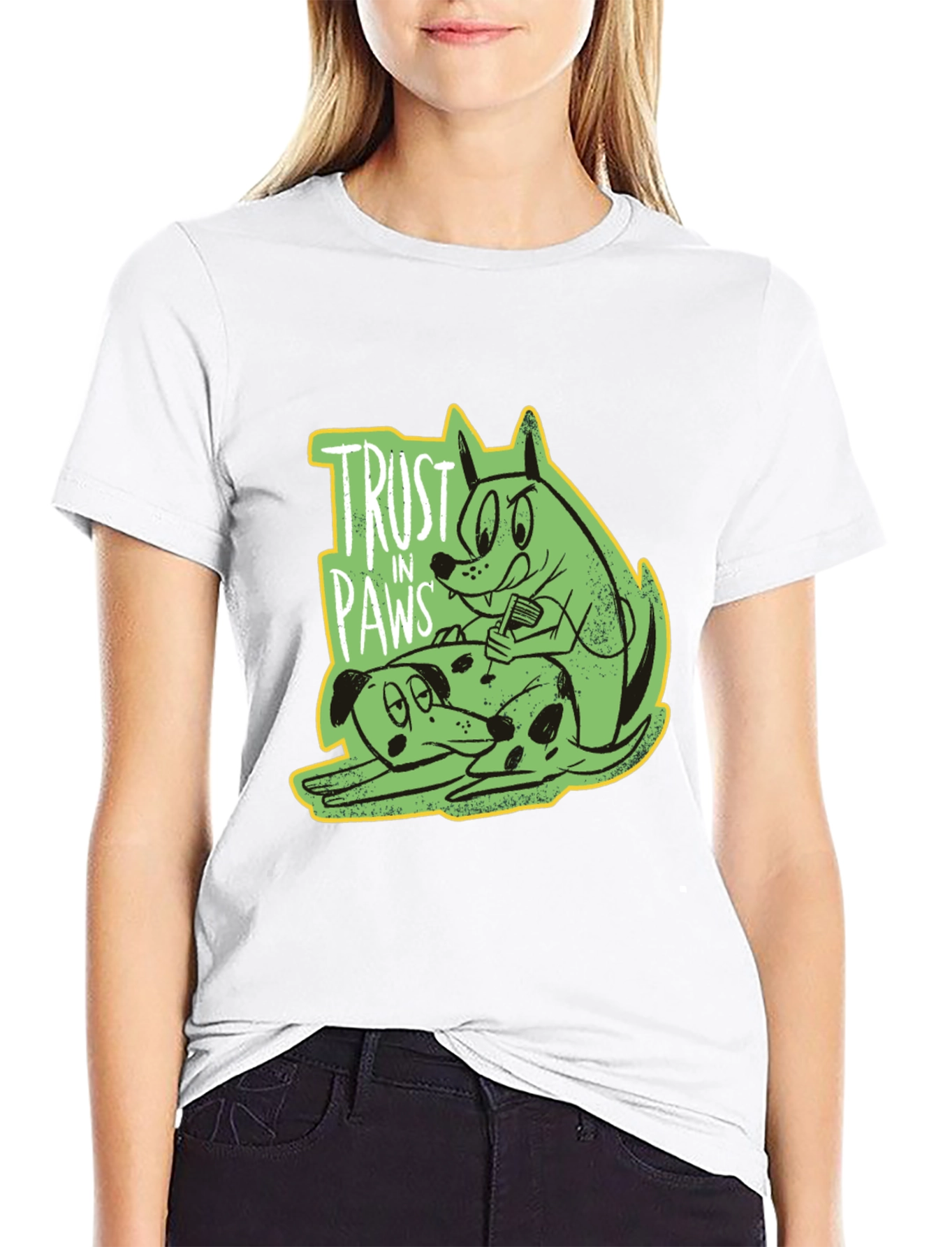 Trust in Paws Graphic Tee - Black