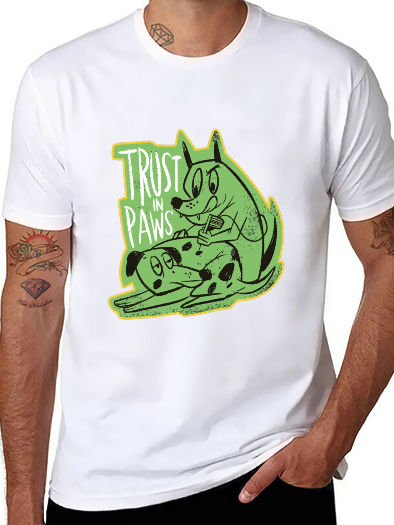 Trust in Paws Graphic Tee - Black