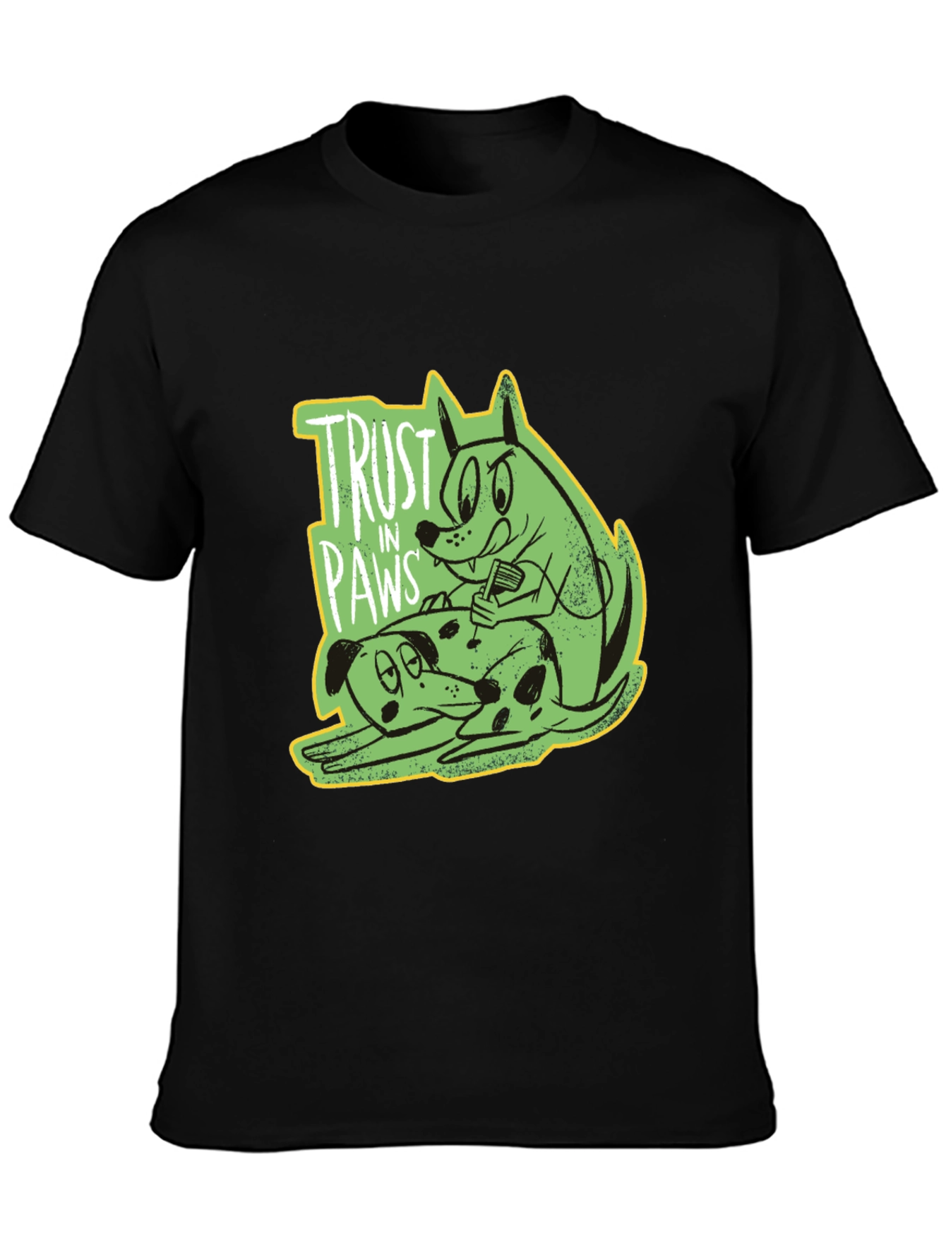 Trust in Paws Graphic Tee - Black