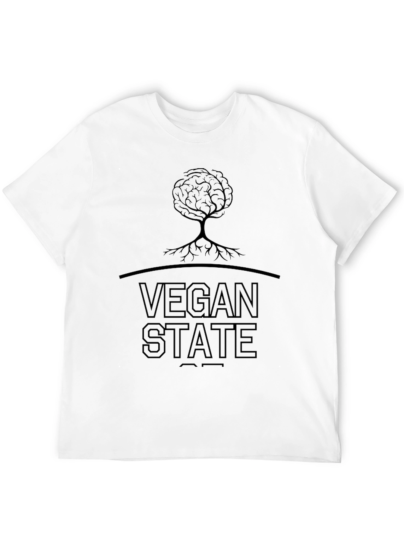 Vegan State Tee - Brain Tree Graphic T-Shirt