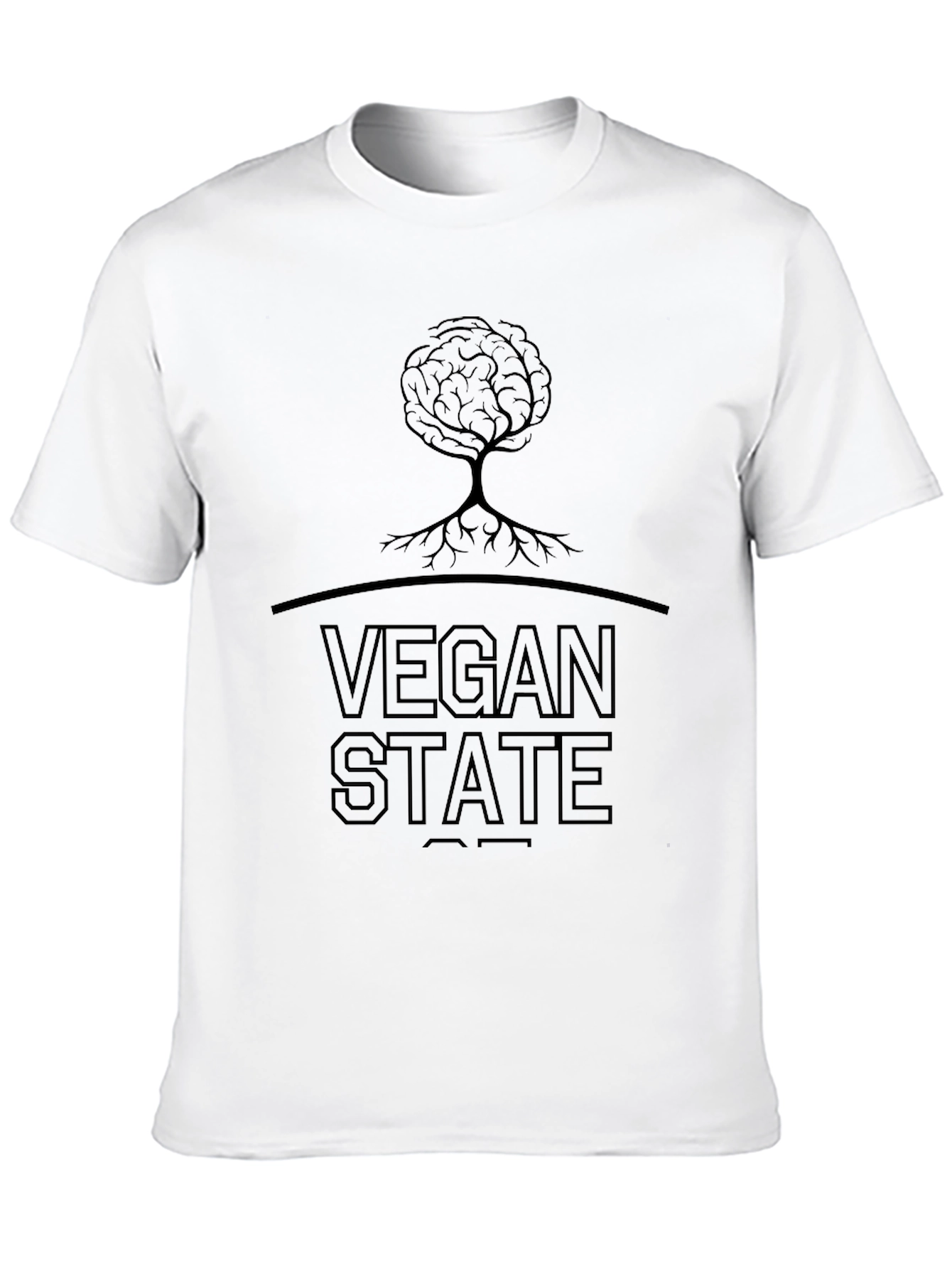 Vegan State Tee - Brain Tree Graphic T-Shirt