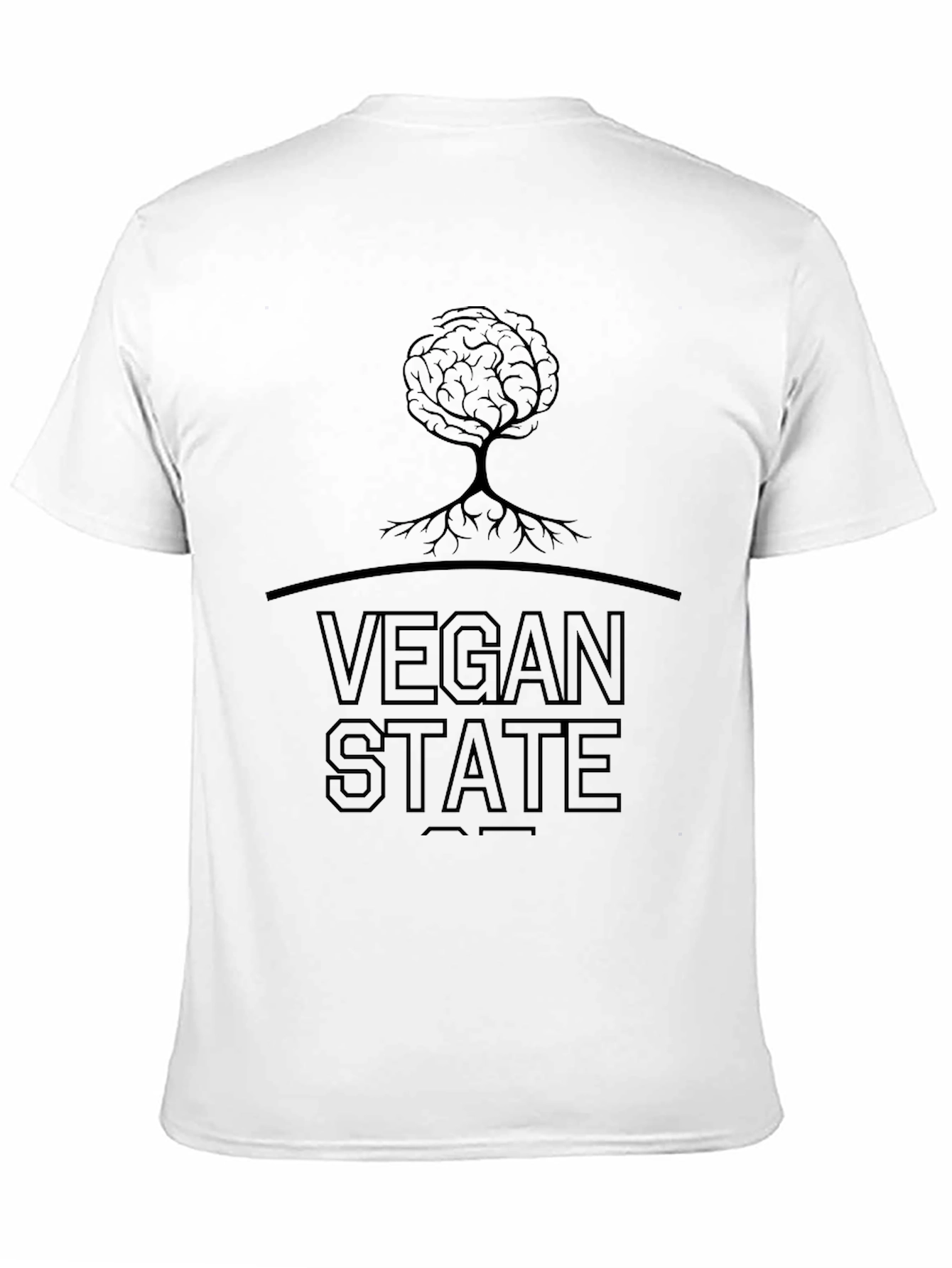 Vegan State Tee - Brain Tree Graphic T-Shirt
