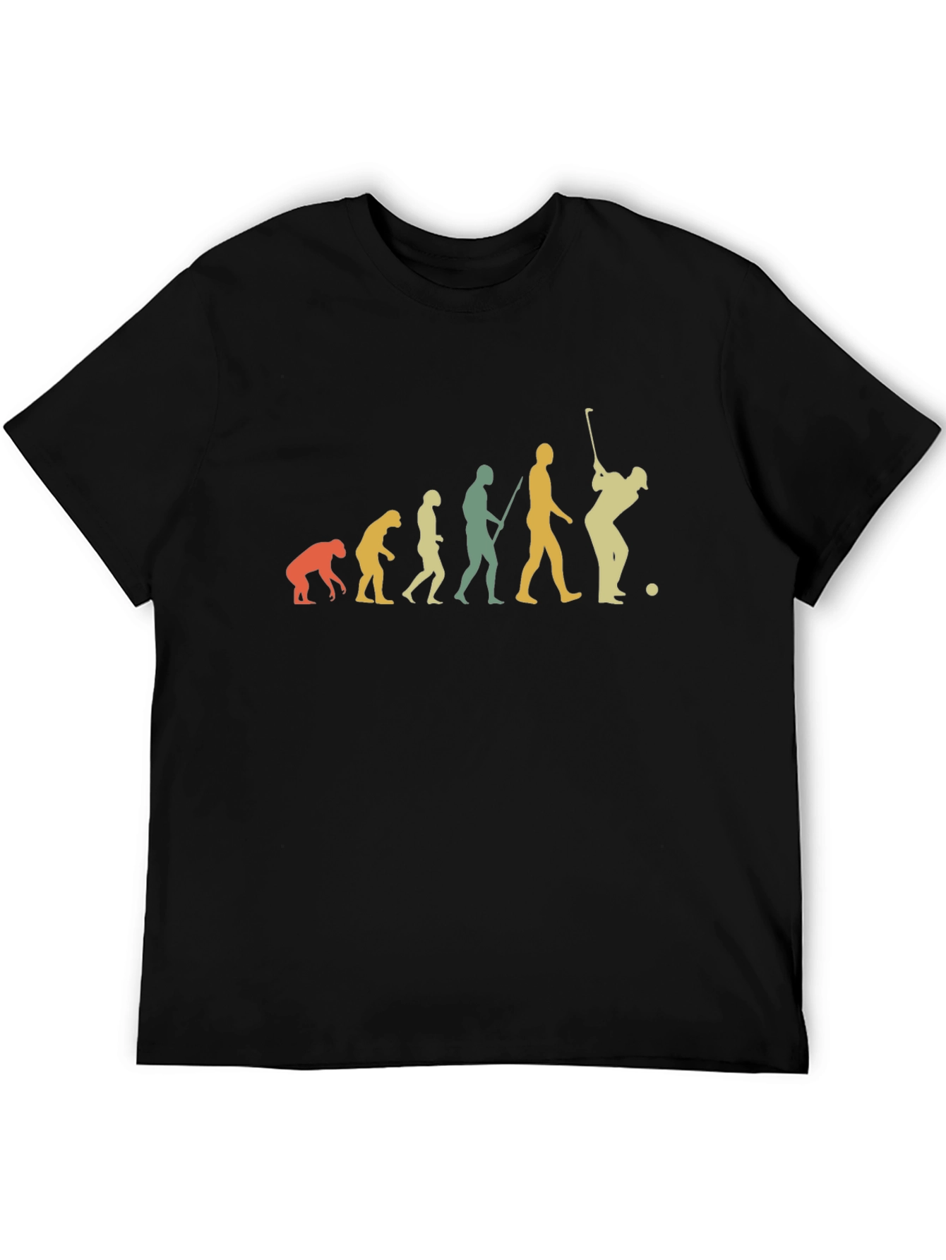Golf Evolution Graphic Tee - Black Cotton T-Shirt