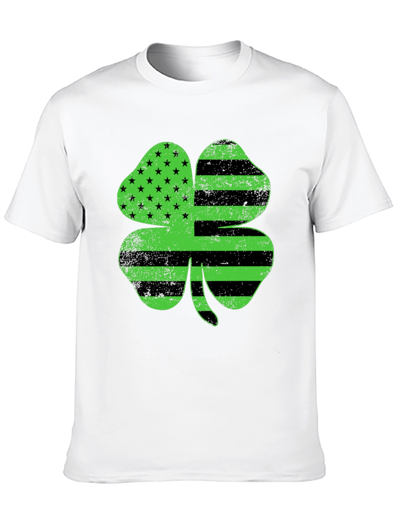 American Flag Clover T-Shirt - St. Patricks Day