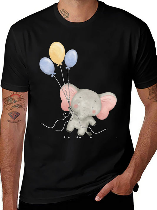 Elephant with Balloons Graphic Tee