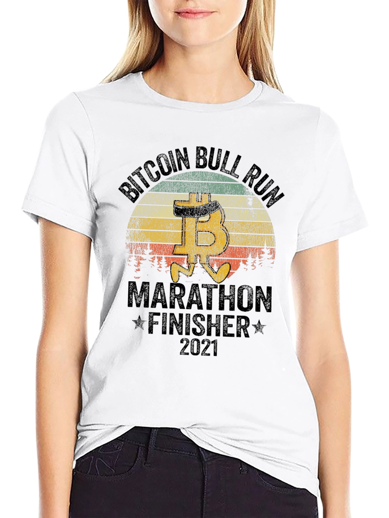 Bitcoin Bull Run Marathon Finisher 2021 T-Shirt