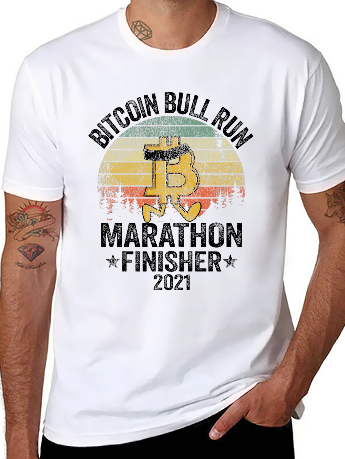 Bitcoin Bull Run Marathon Finisher 2021 T-Shirt