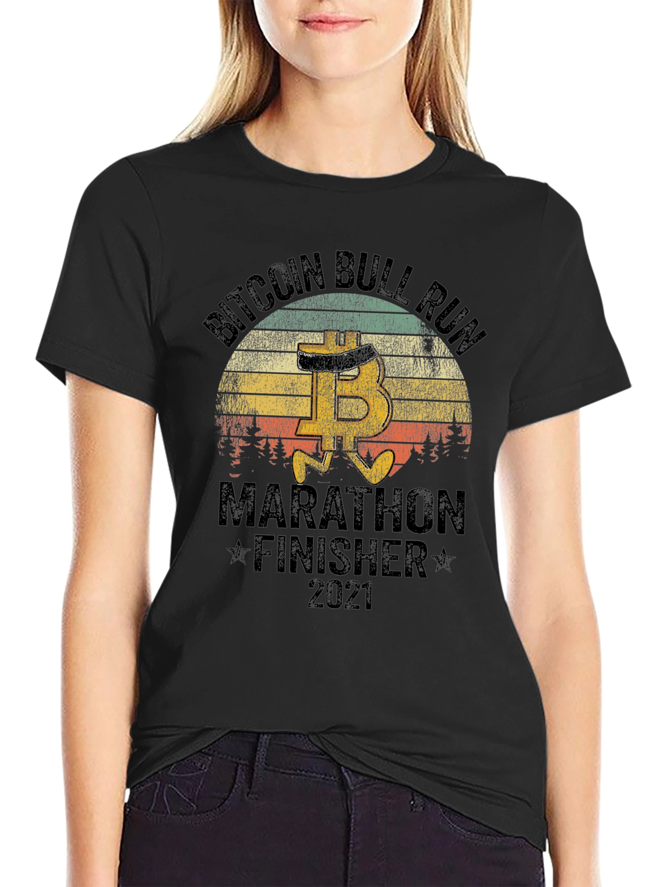 Bitcoin Bull Run Marathon Finisher 2021 T-Shirt