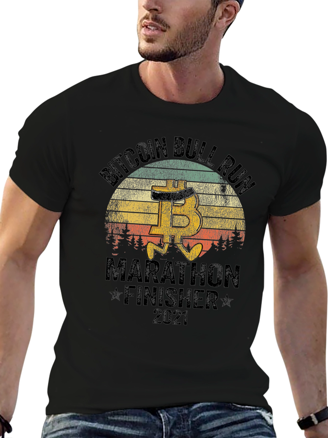 Bitcoin Bull Run Marathon Finisher 2021 T-Shirt