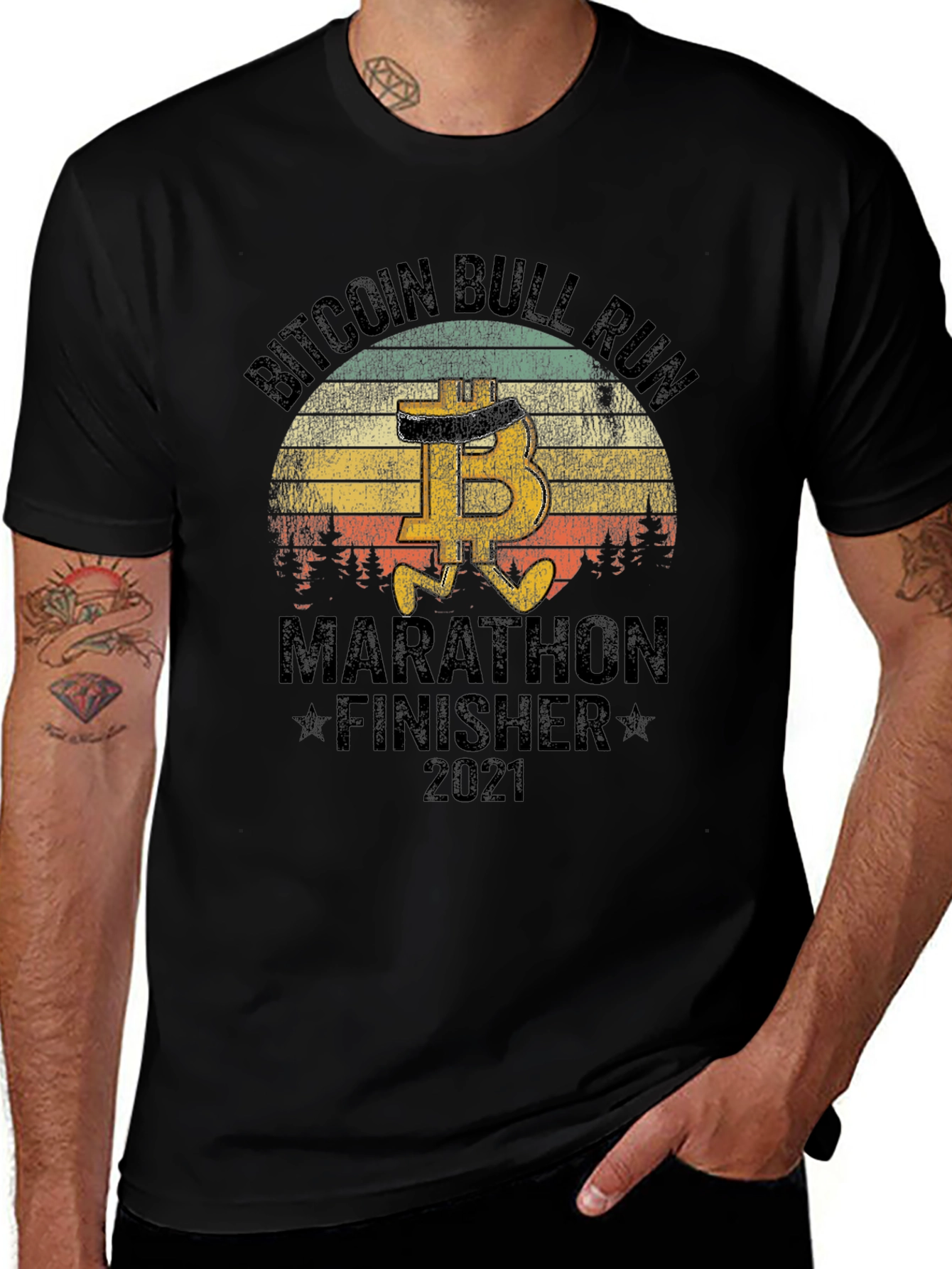Bitcoin Bull Run Marathon Finisher 2021 T-Shirt