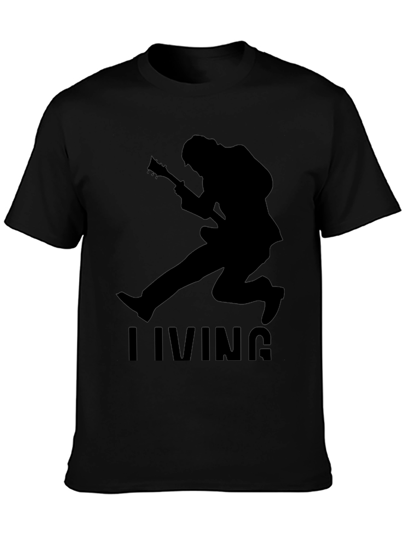 Living Guitarist Graphic Tee - Black
