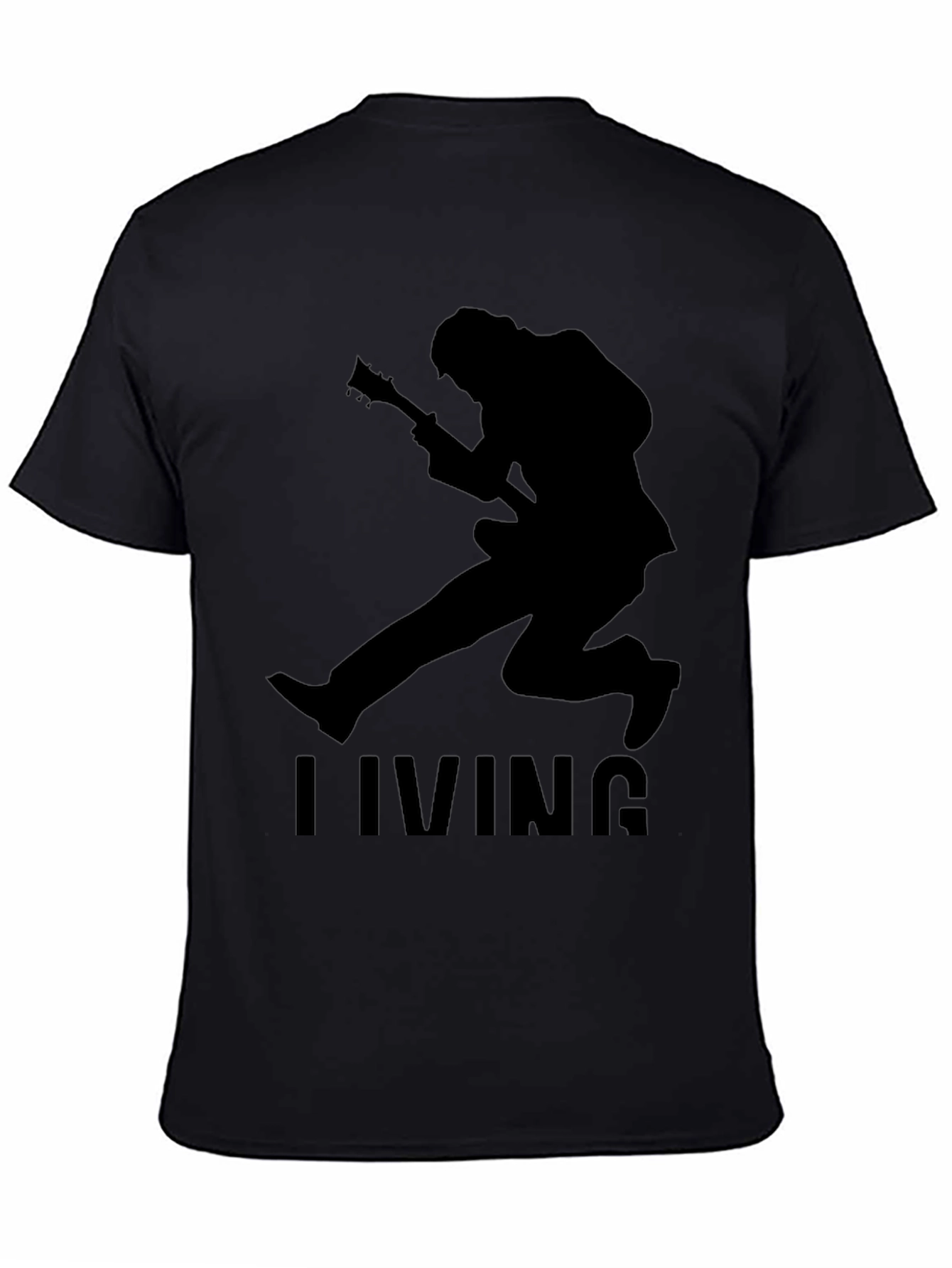 Living Guitarist Graphic Tee - Black