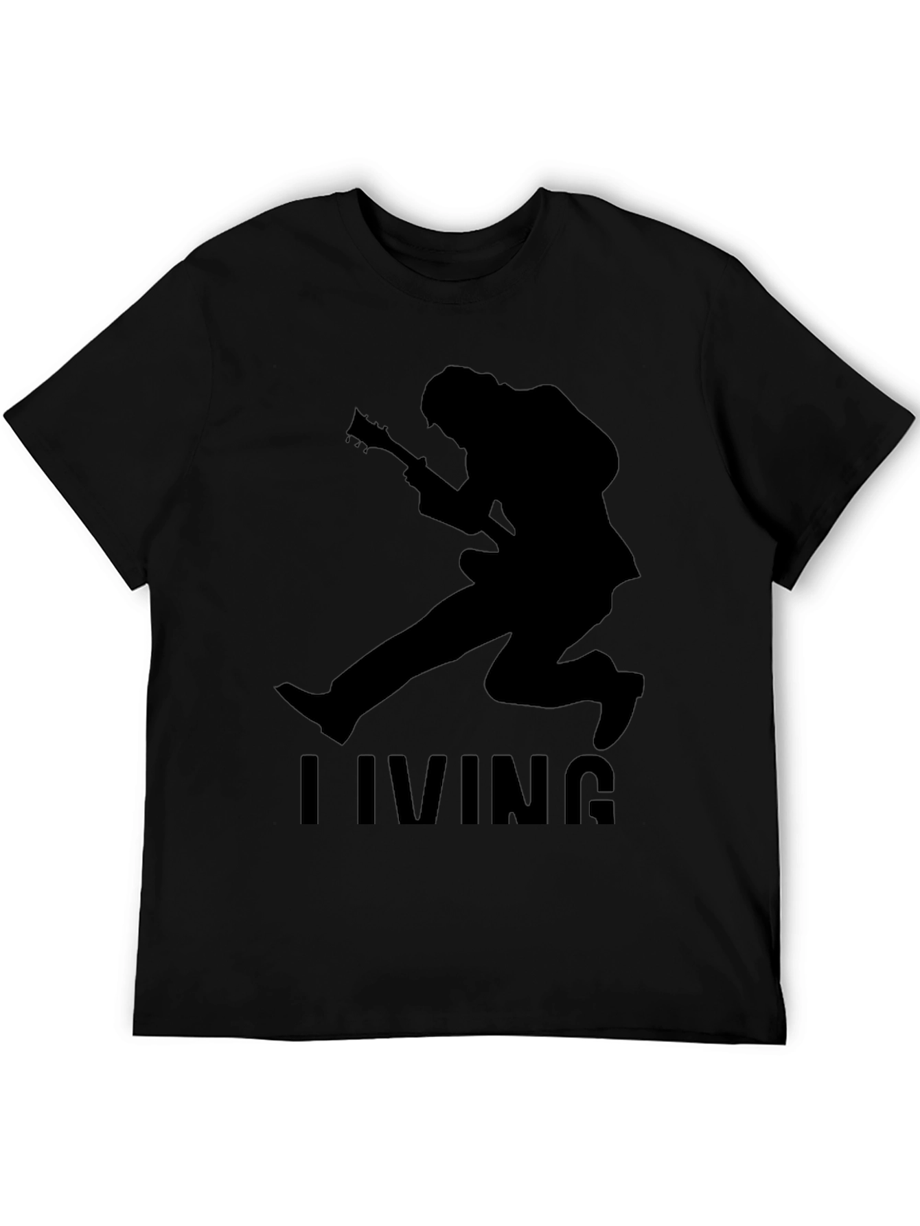 Living Guitarist Graphic Tee - Black