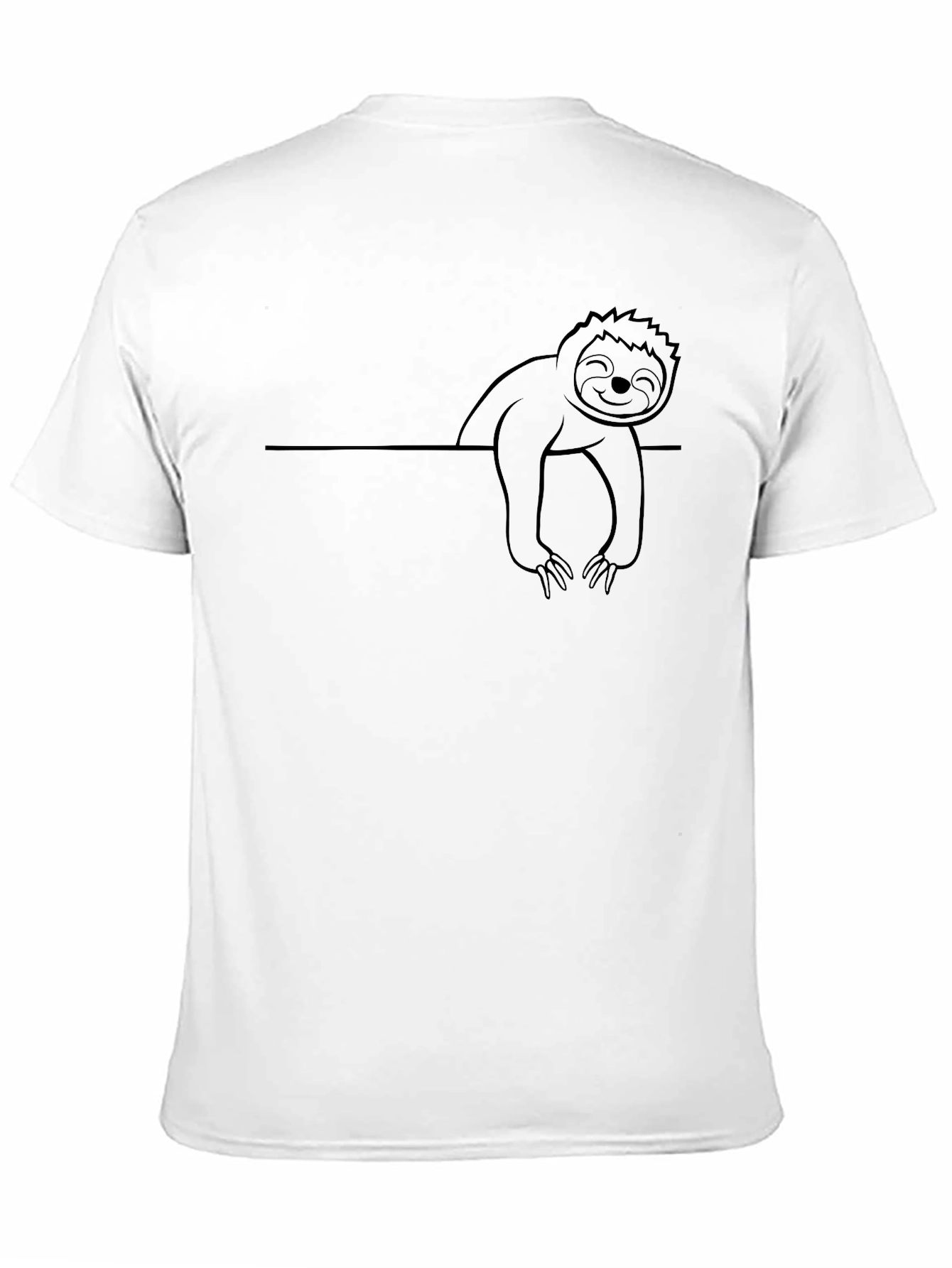 Sloth Graphic T-Shirt - Casual Crew Neck Tee
