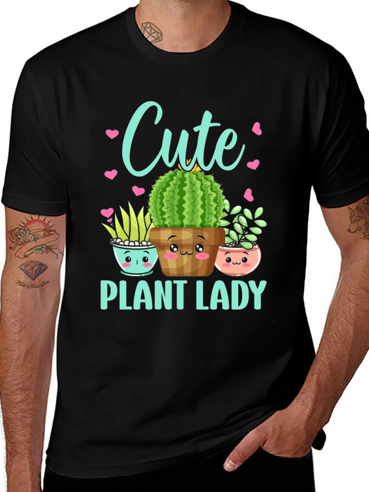 Cute Plant Lady T-Shirt - Botanical Graphic Tee