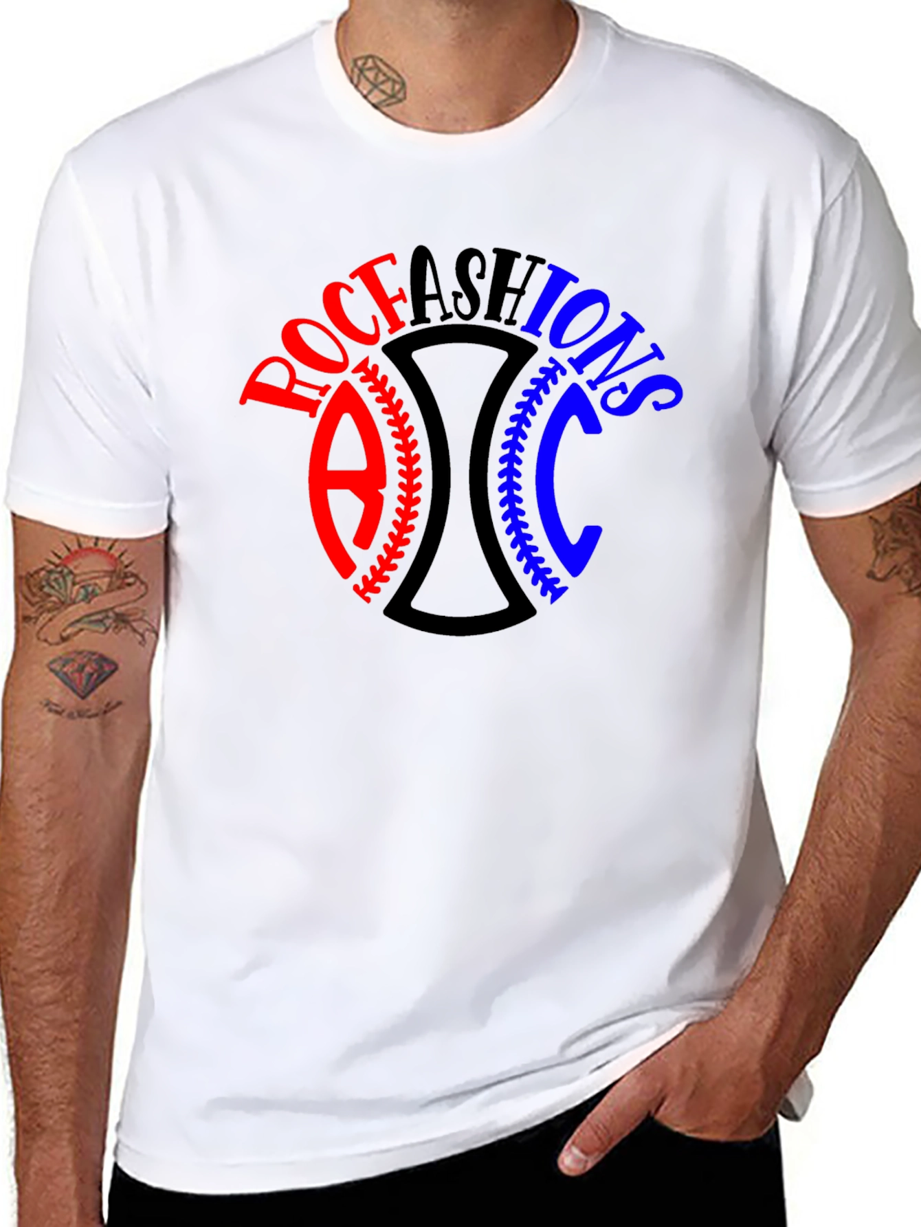 ROC Fashion Black Graphic T-Shirt