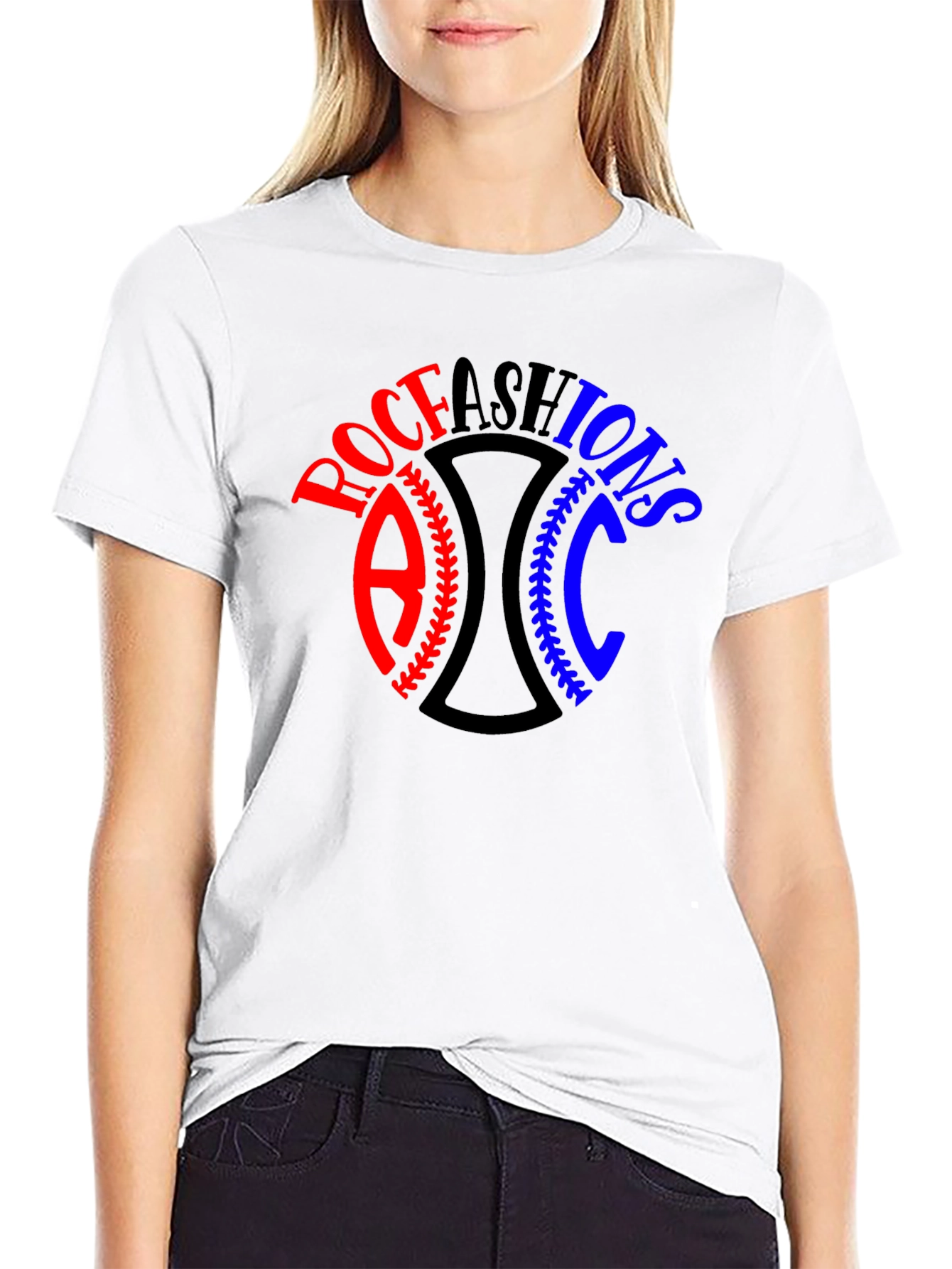 ROC Fashion Black Graphic T-Shirt