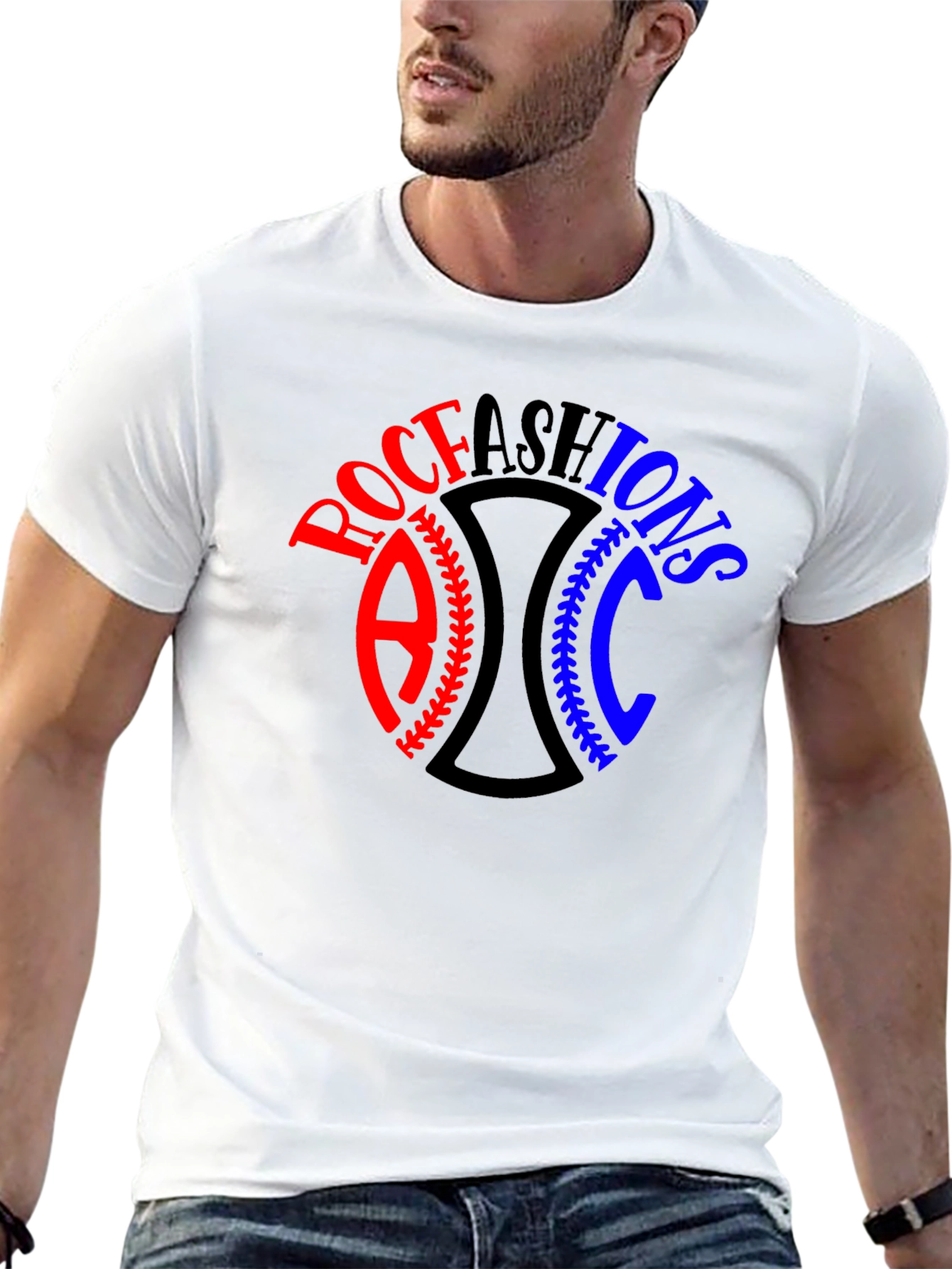 ROC Fashion Black Graphic T-Shirt
