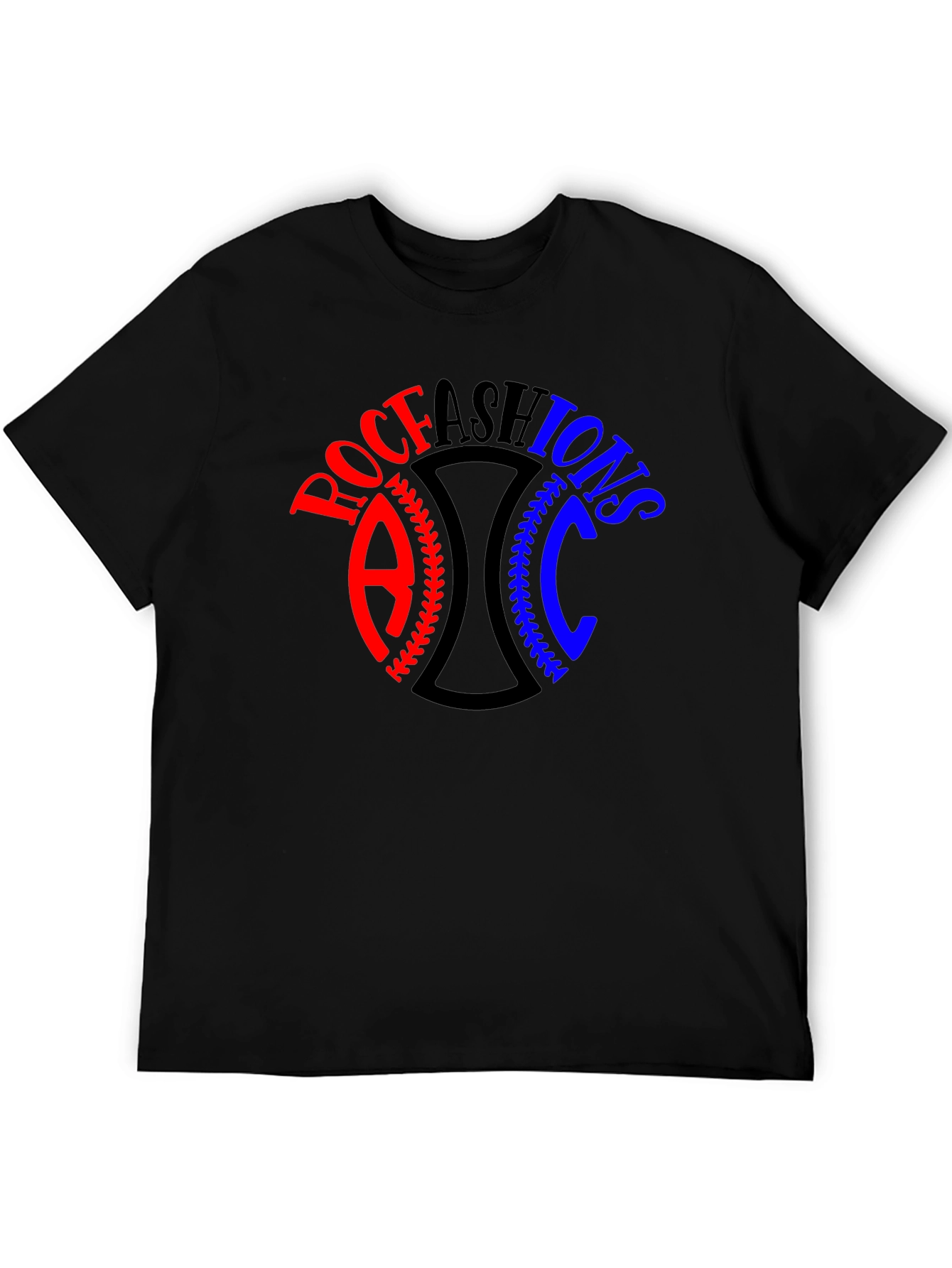 ROC Fashion Black Graphic T-Shirt