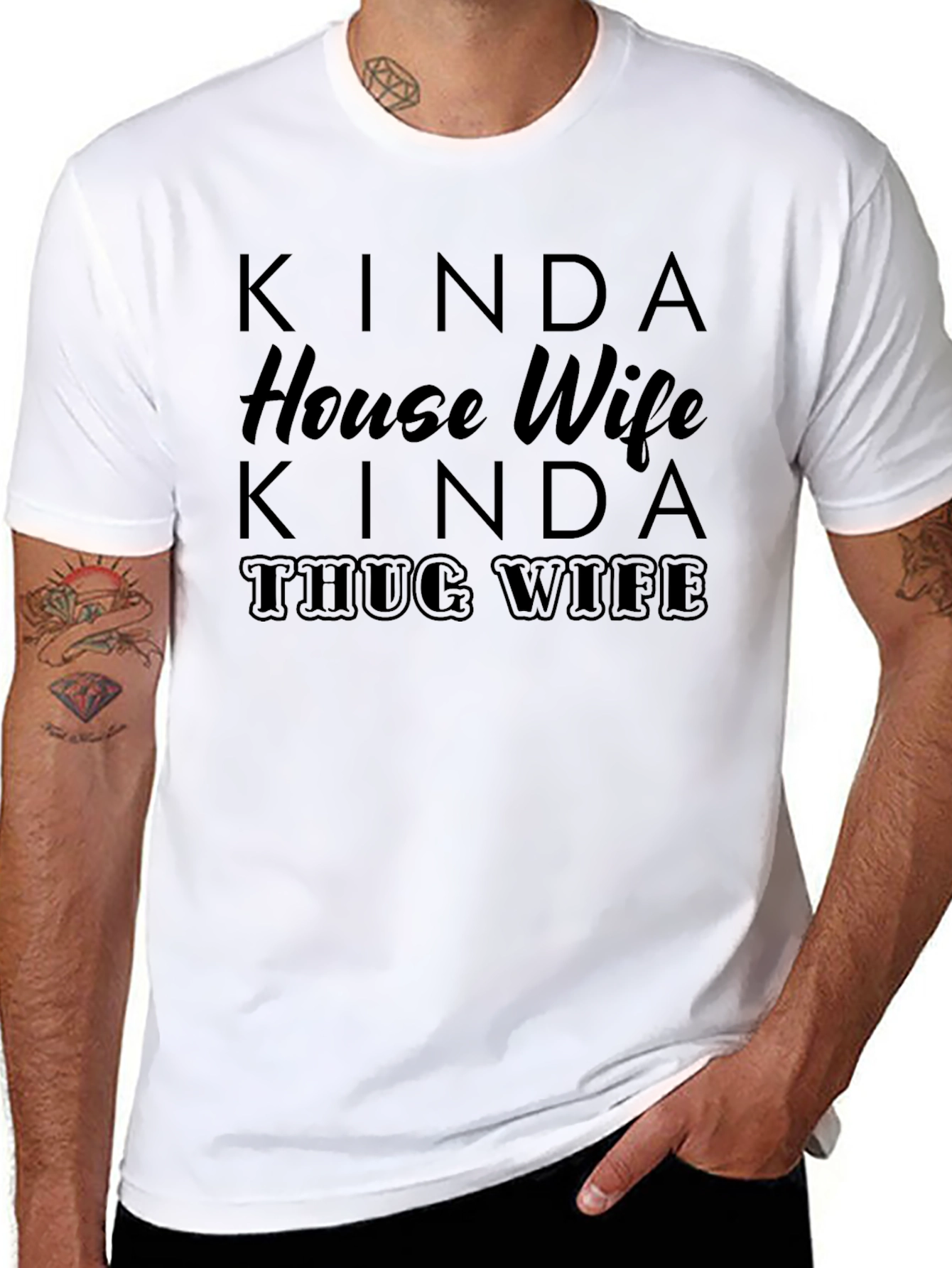 Kinda House Wife Kinda Thug Wife Graphic Tee