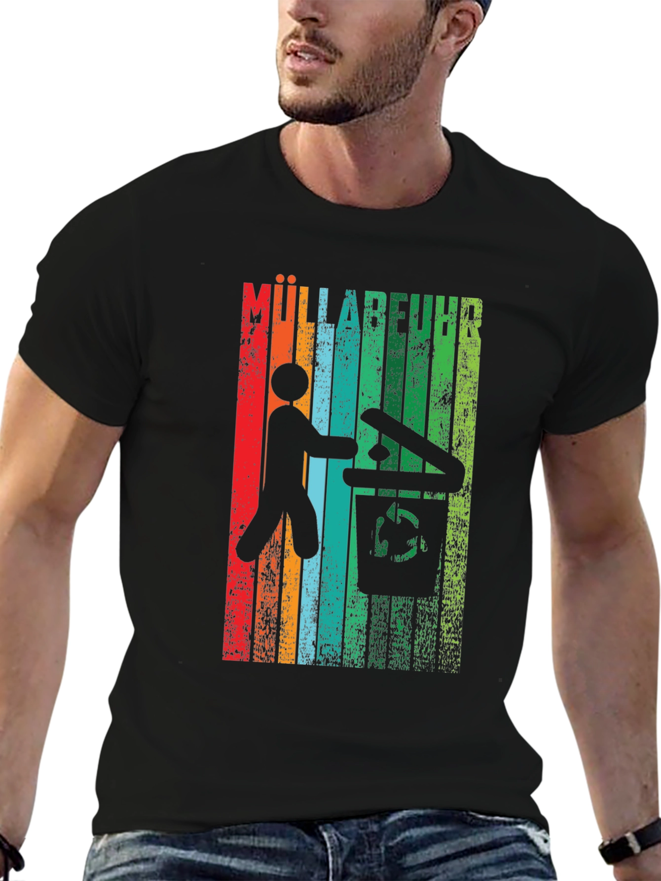 Müllabfuhr Graphic T-Shirt - Mens Black Tee