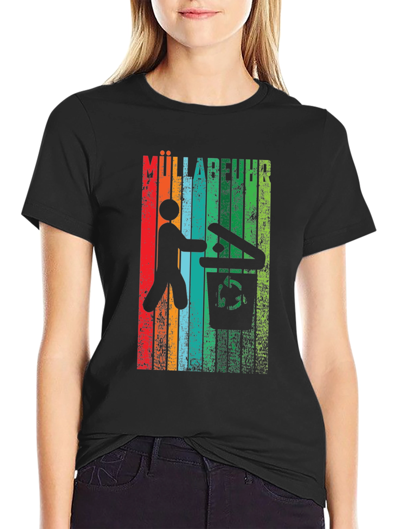 Müllabfuhr Graphic T-Shirt - Mens Black Tee