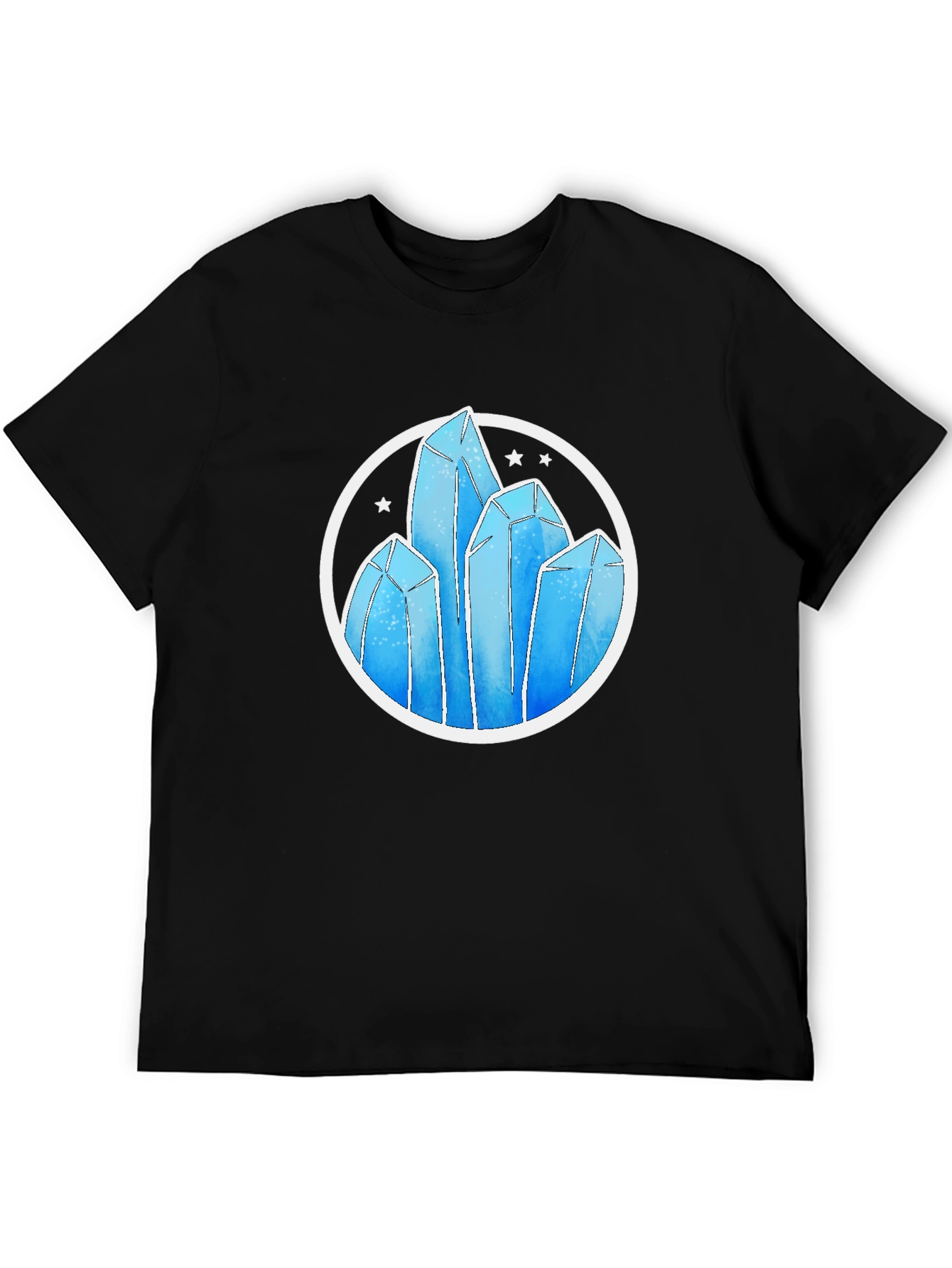 Crystal Formation Graphic Tee - Modern Design