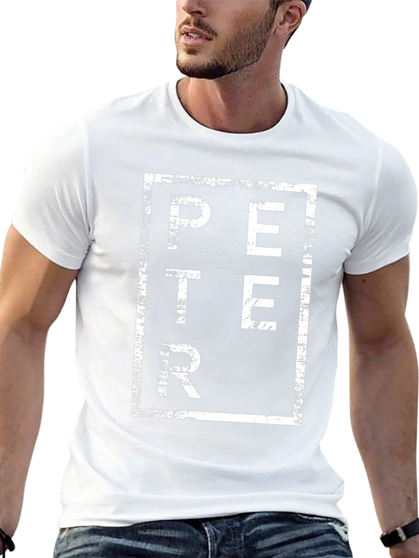 Peter Graphic Tee - Black Cotton Blend