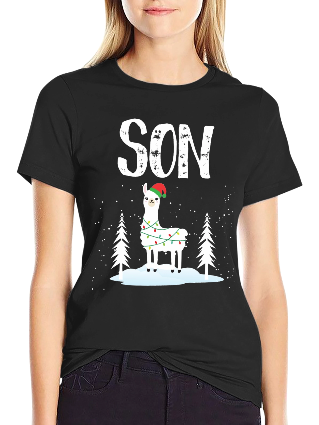 Festive Son Llama Christmas T-Shirt