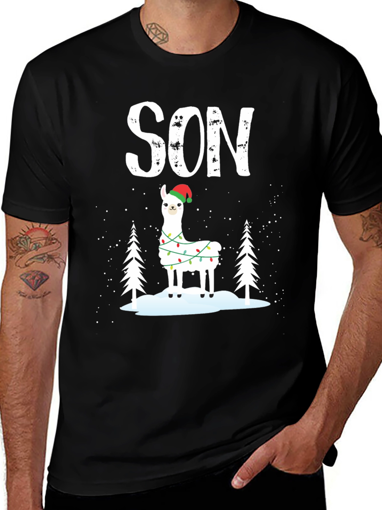 Festive Son Llama Christmas T-Shirt