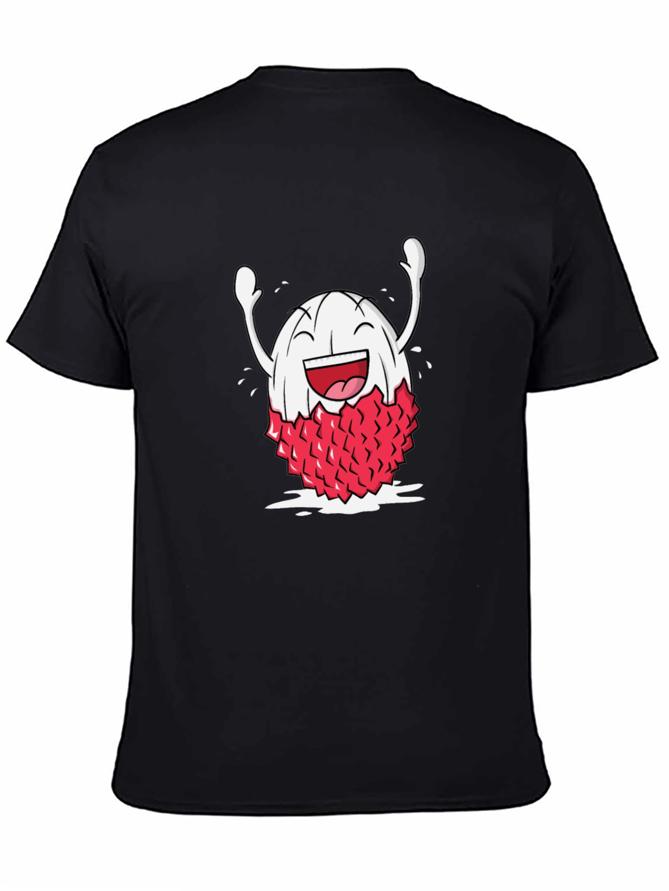 Lychee Cartoon Black T-Shirt