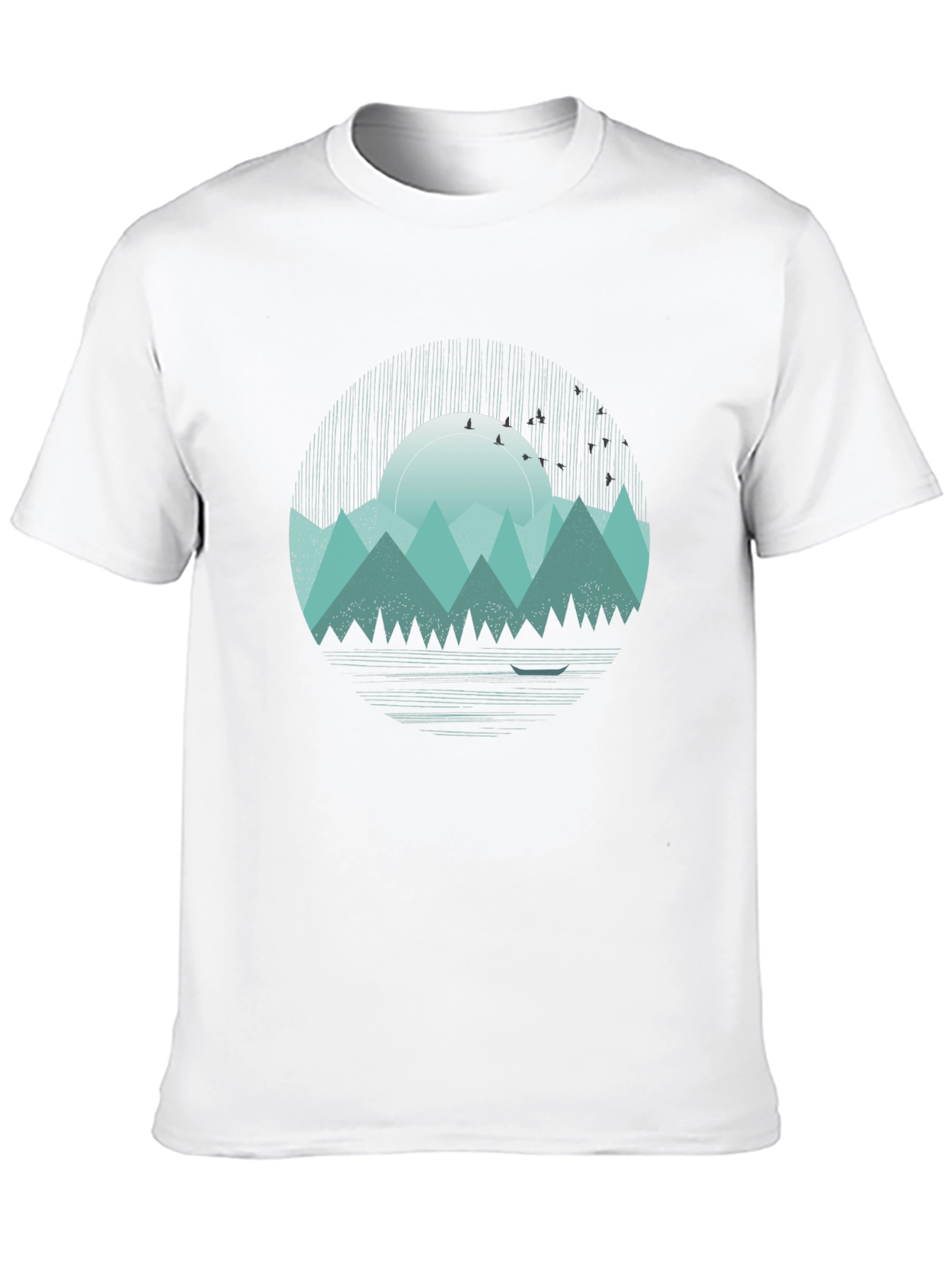 Mountain Sunset Graphic Tee - Black