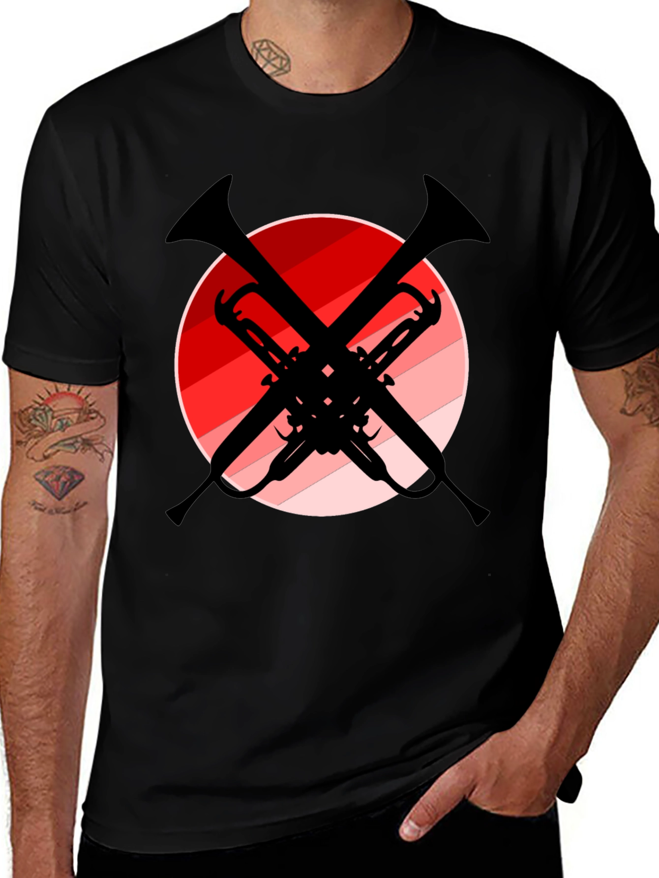 Trumpet Cross T-Shirt - Music Lover Tee