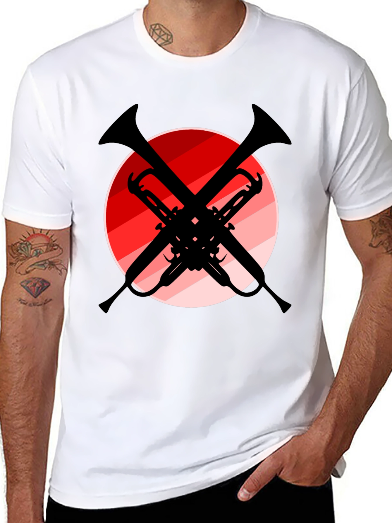 Trumpet Cross T-Shirt - Music Lover Tee