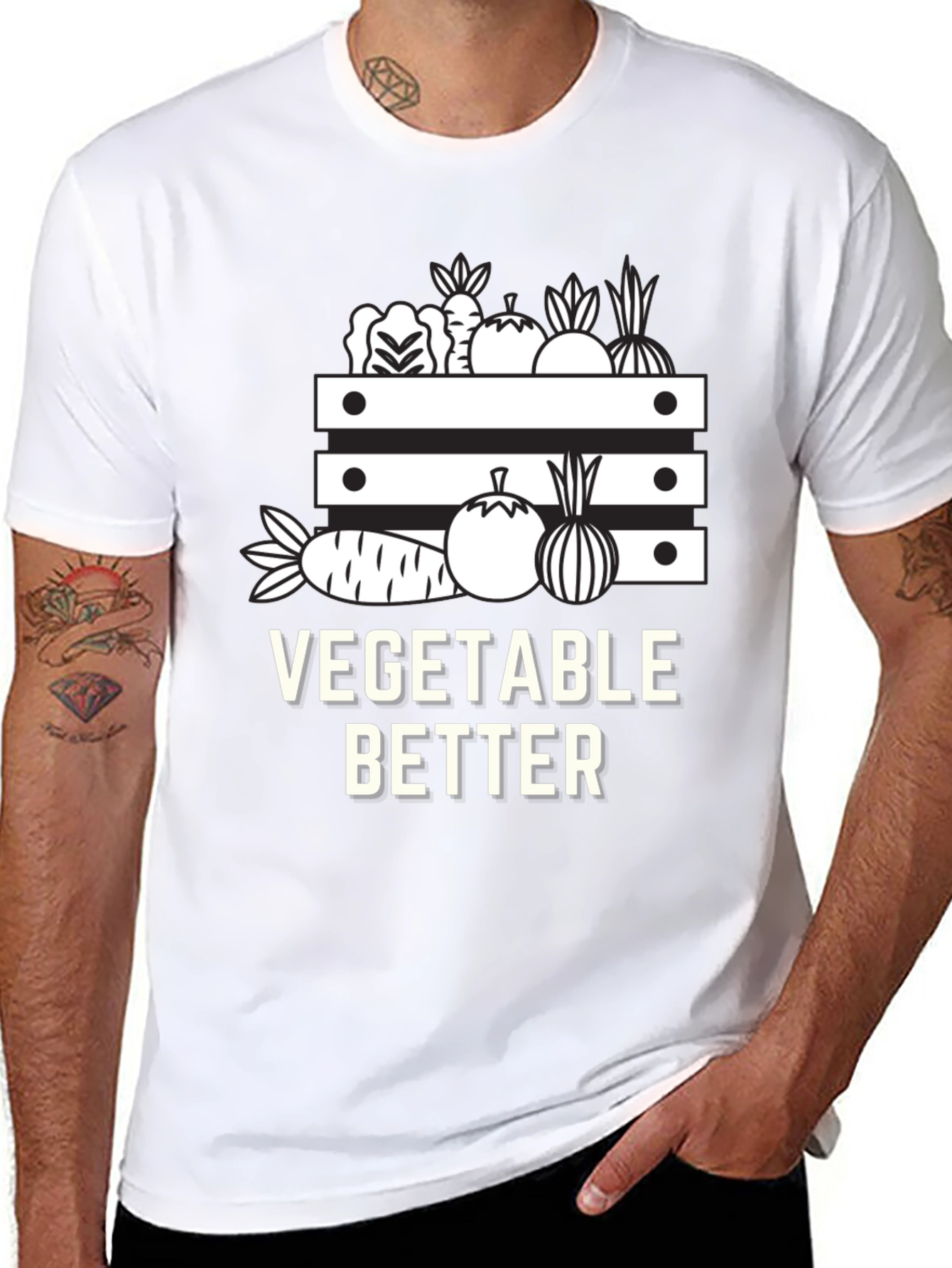 Vegetable Better Graphic Tee - Black Cotton Shirt