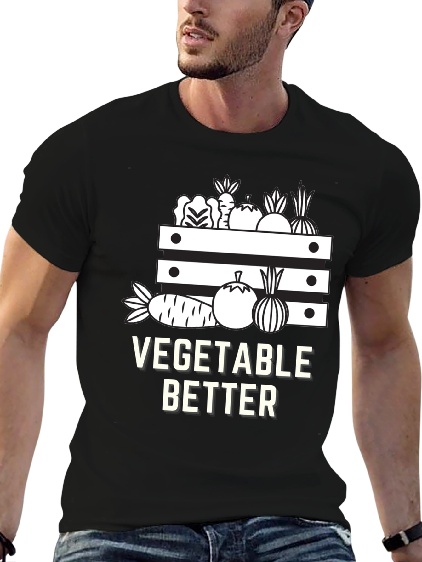 Vegetable Better Graphic Tee - Black Cotton Shirt