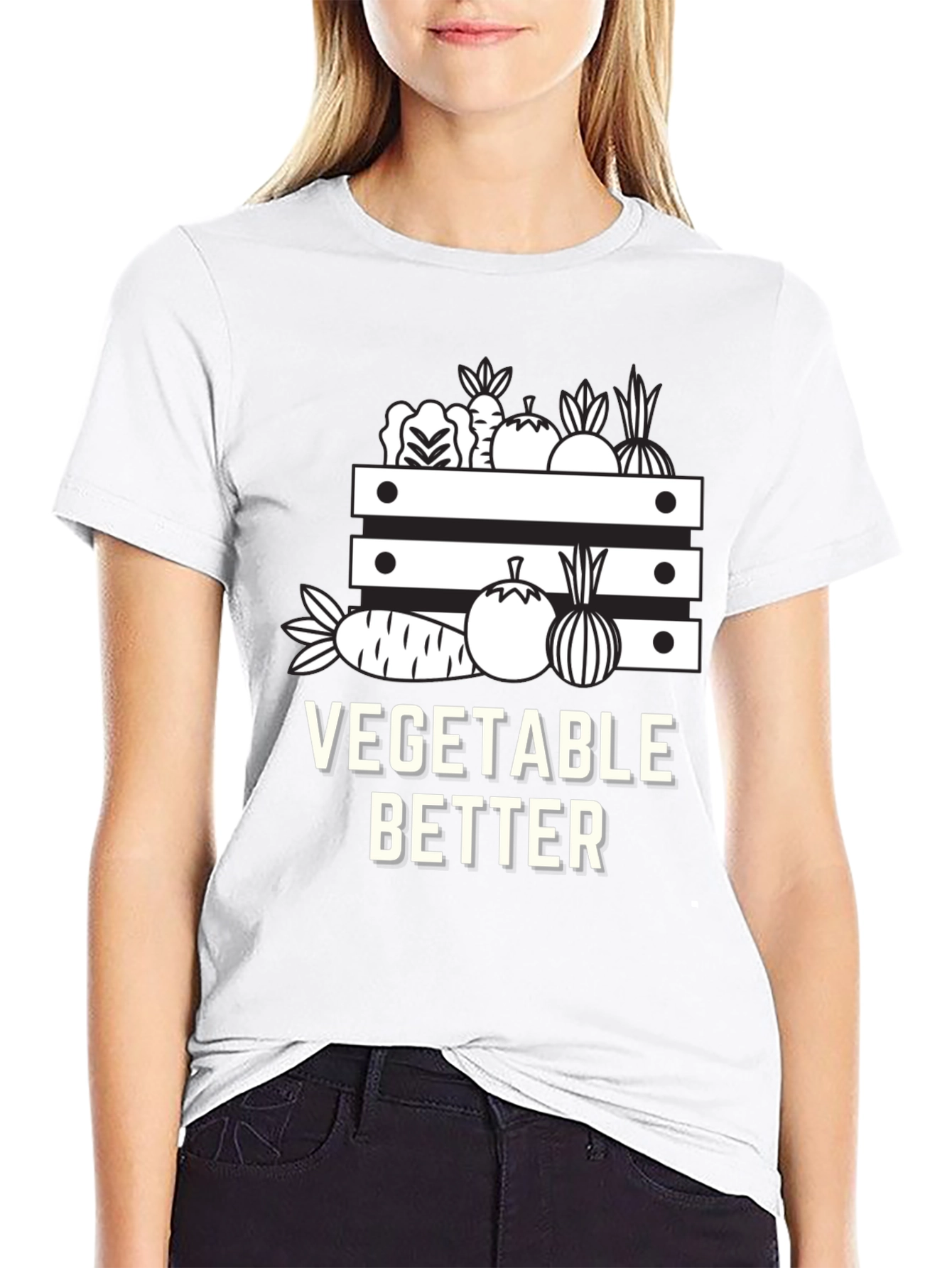 Vegetable Better Graphic Tee - Black Cotton Shirt