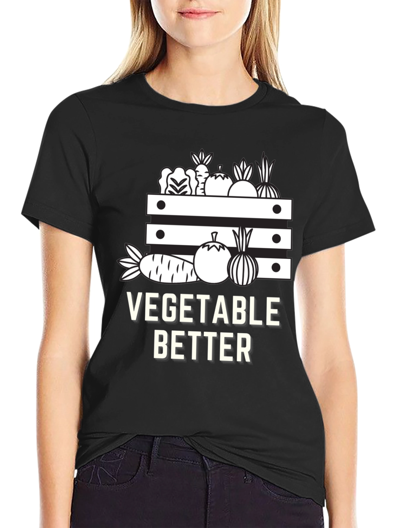 Vegetable Better Graphic Tee - Black Cotton Shirt