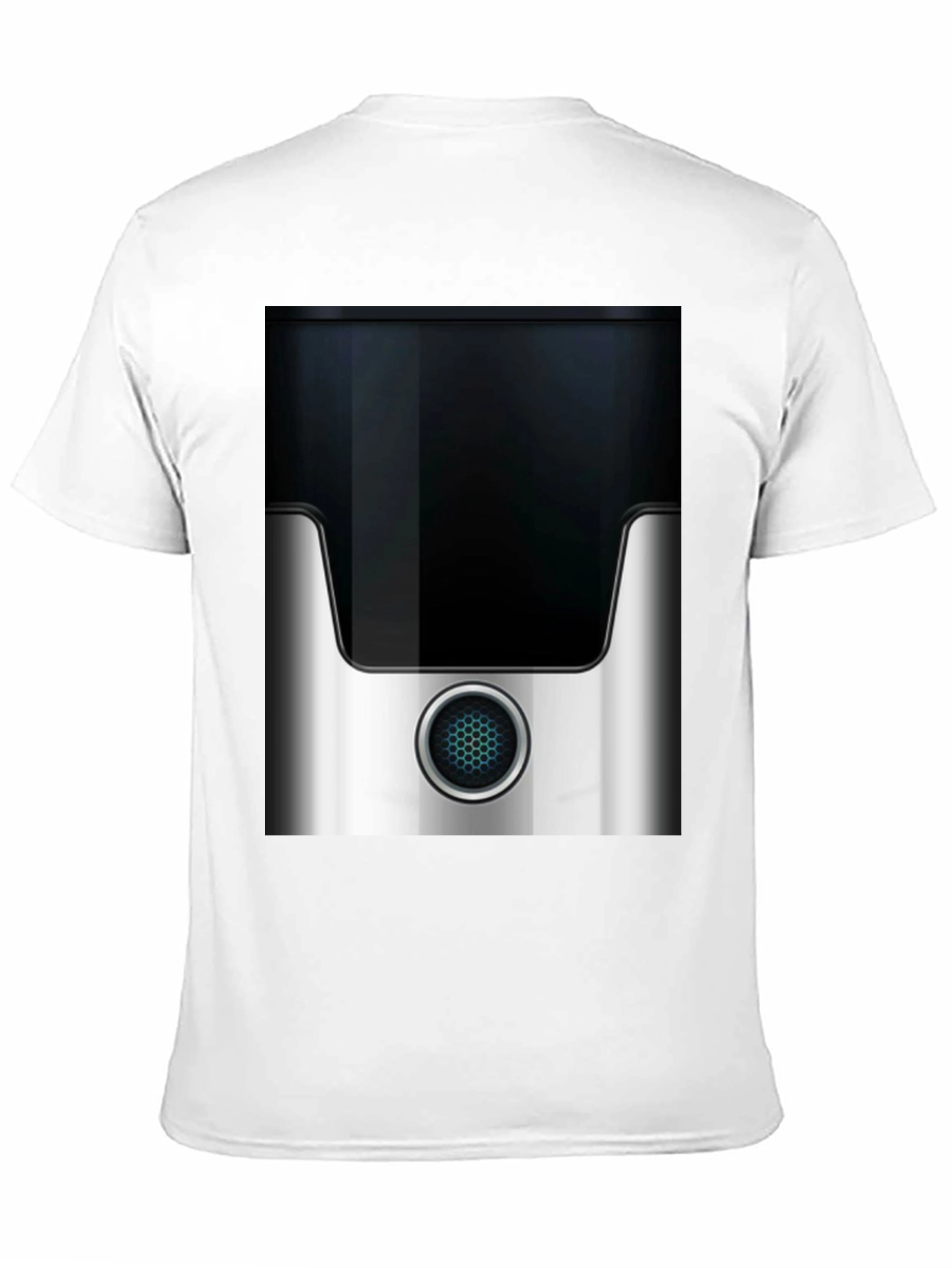 Abstract Black & Silver Graphic Print Mens T-Shirt