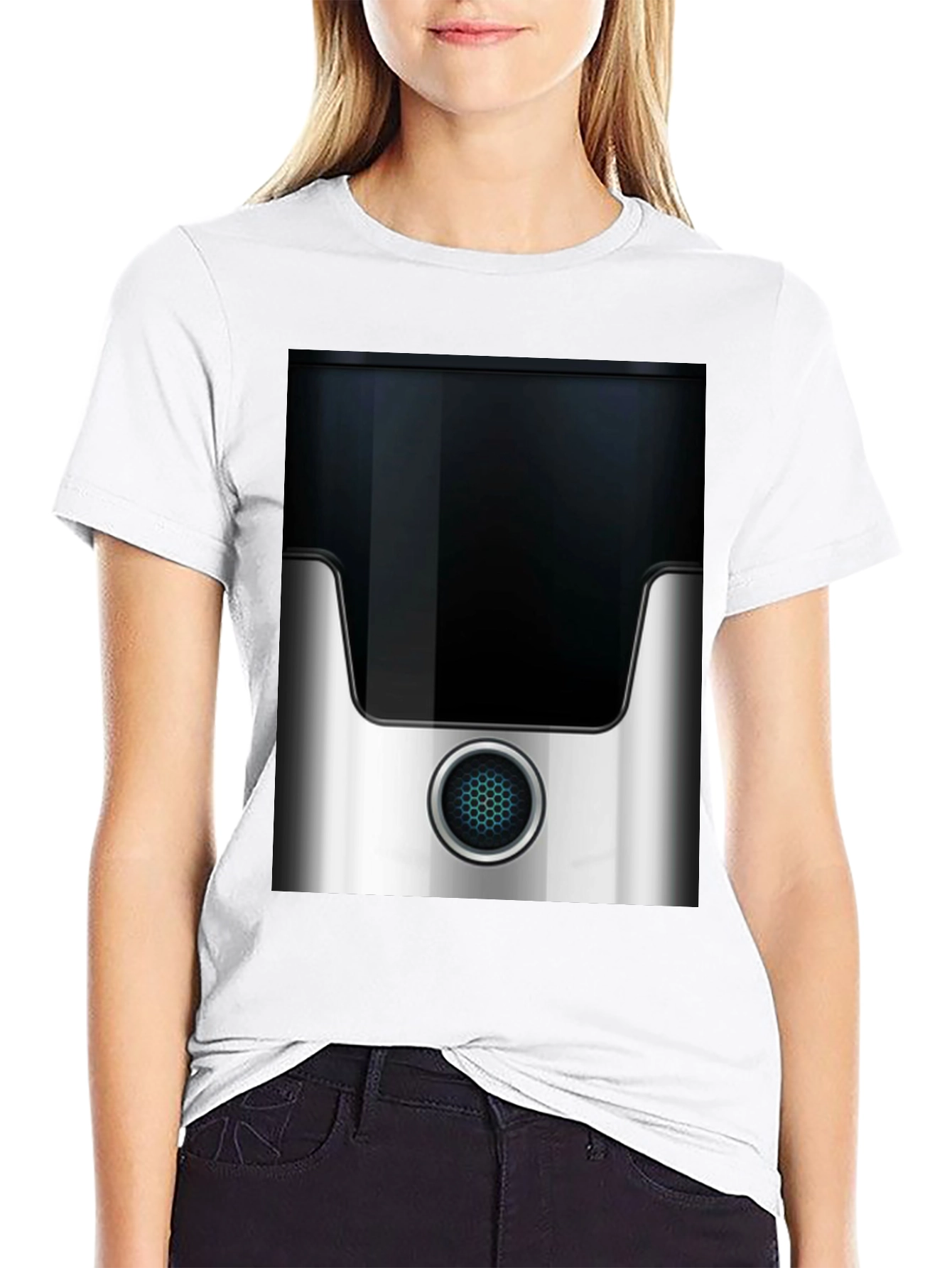 Abstract Black & Silver Graphic Print Mens T-Shirt