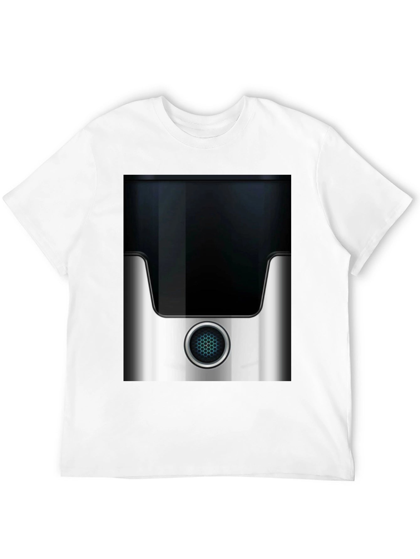 Abstract Black & Silver Graphic Print Mens T-Shirt