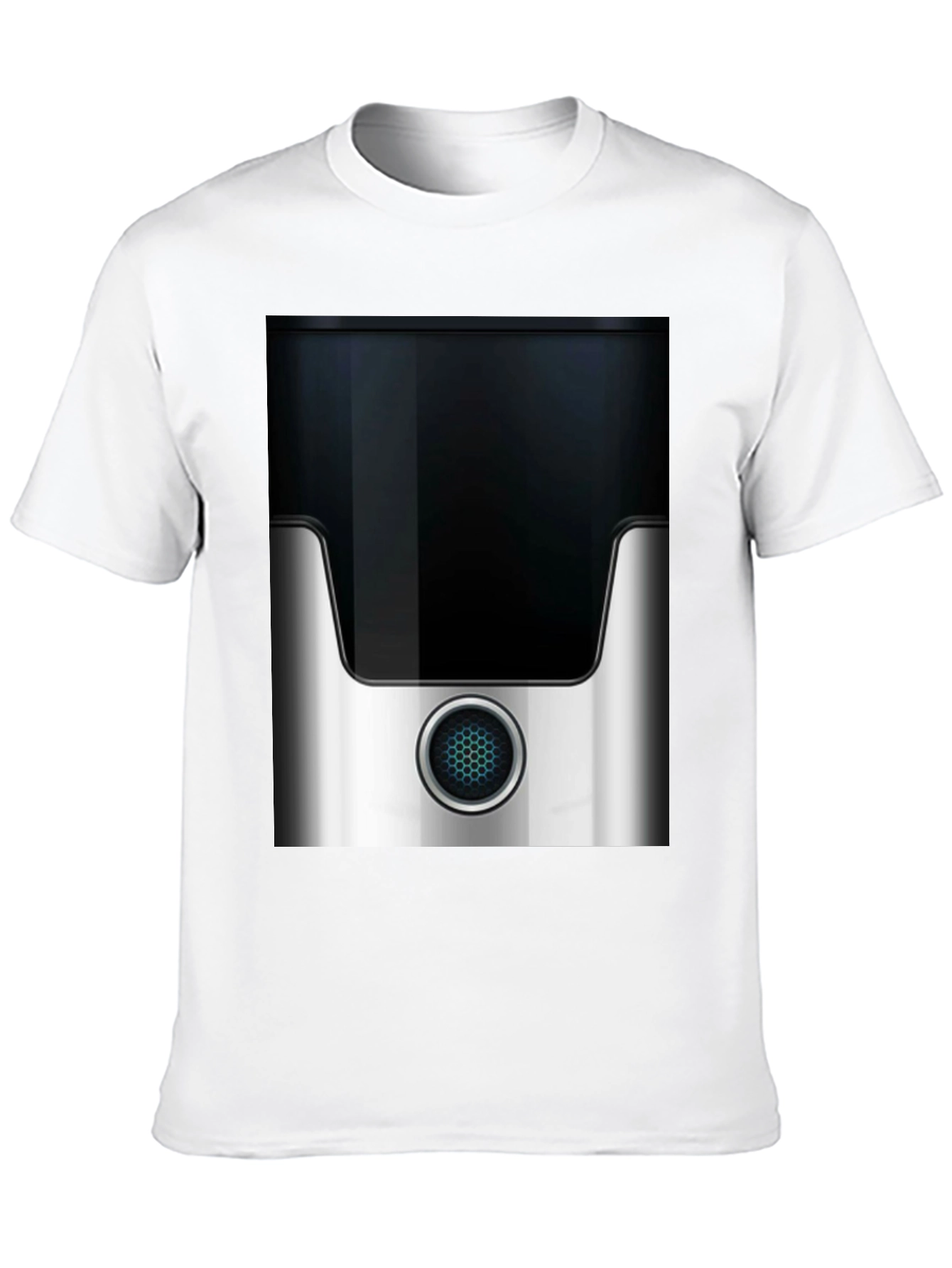 Abstract Black & Silver Graphic Print Mens T-Shirt
