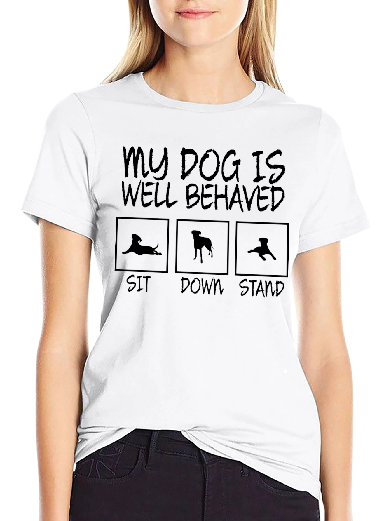 Funny Dog Training T-Shirt: Well Behaved Dog
