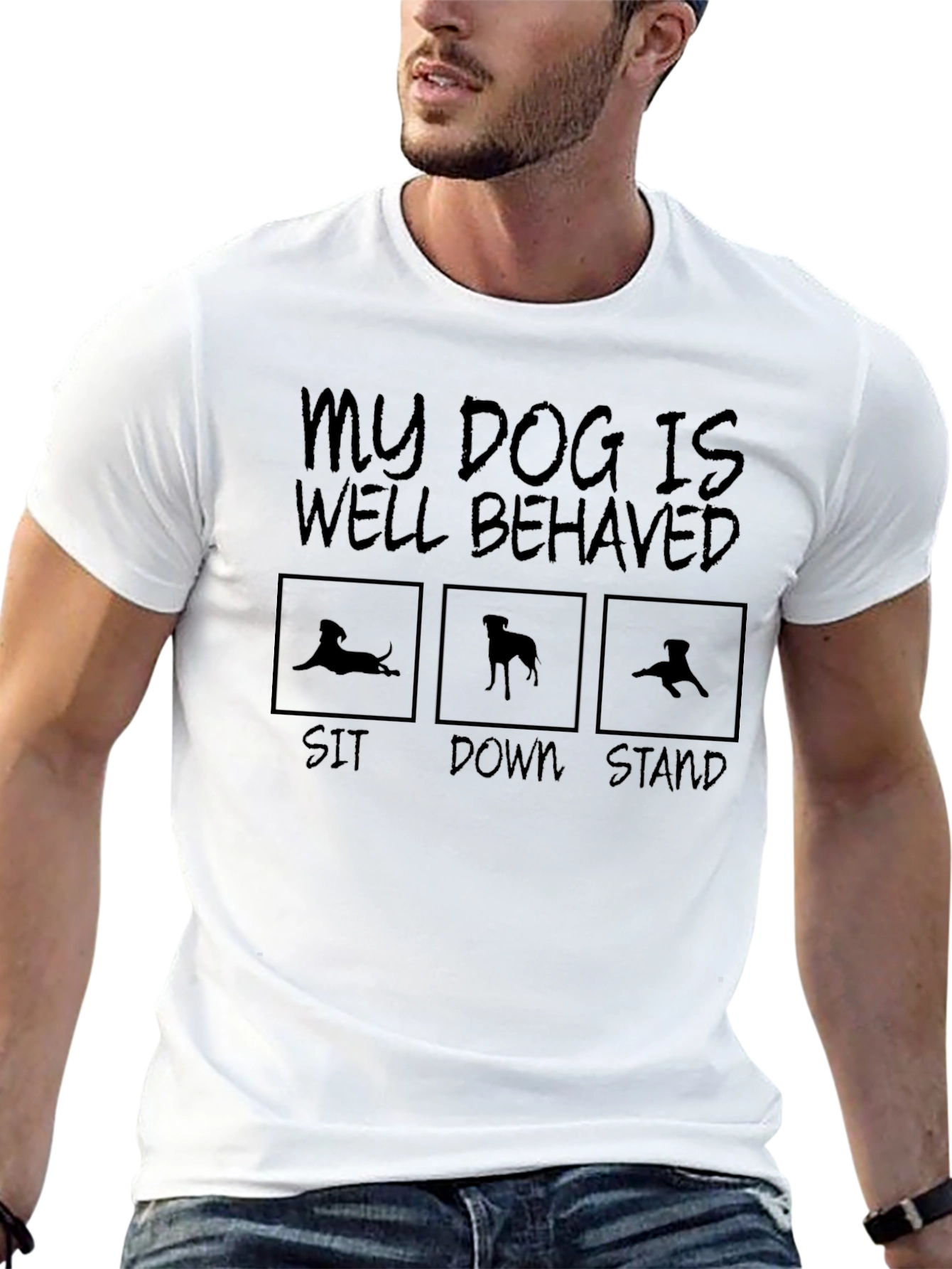 Funny Dog Training T-Shirt: Well Behaved Dog
